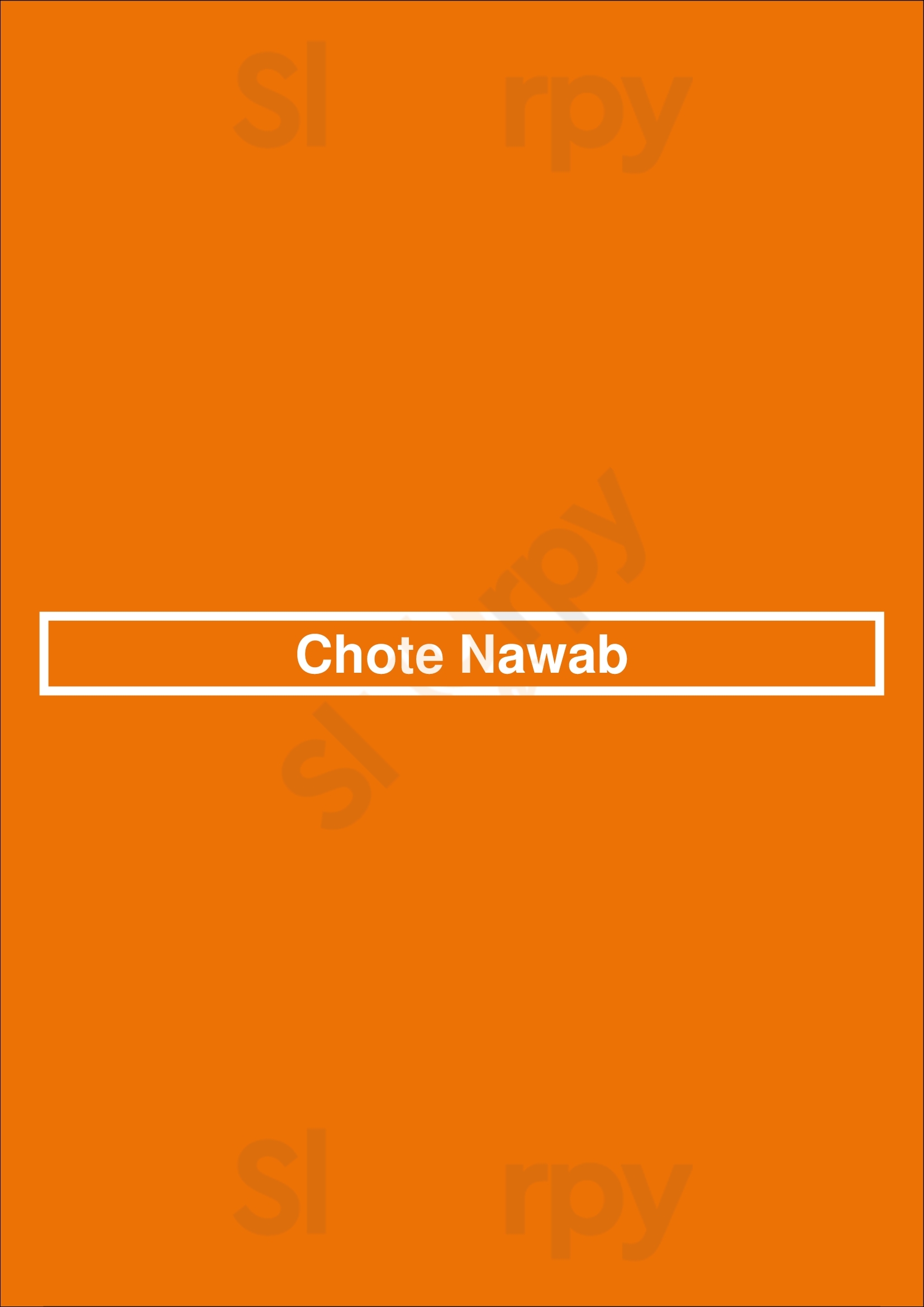 Chote Nawab New York City Menu - 1