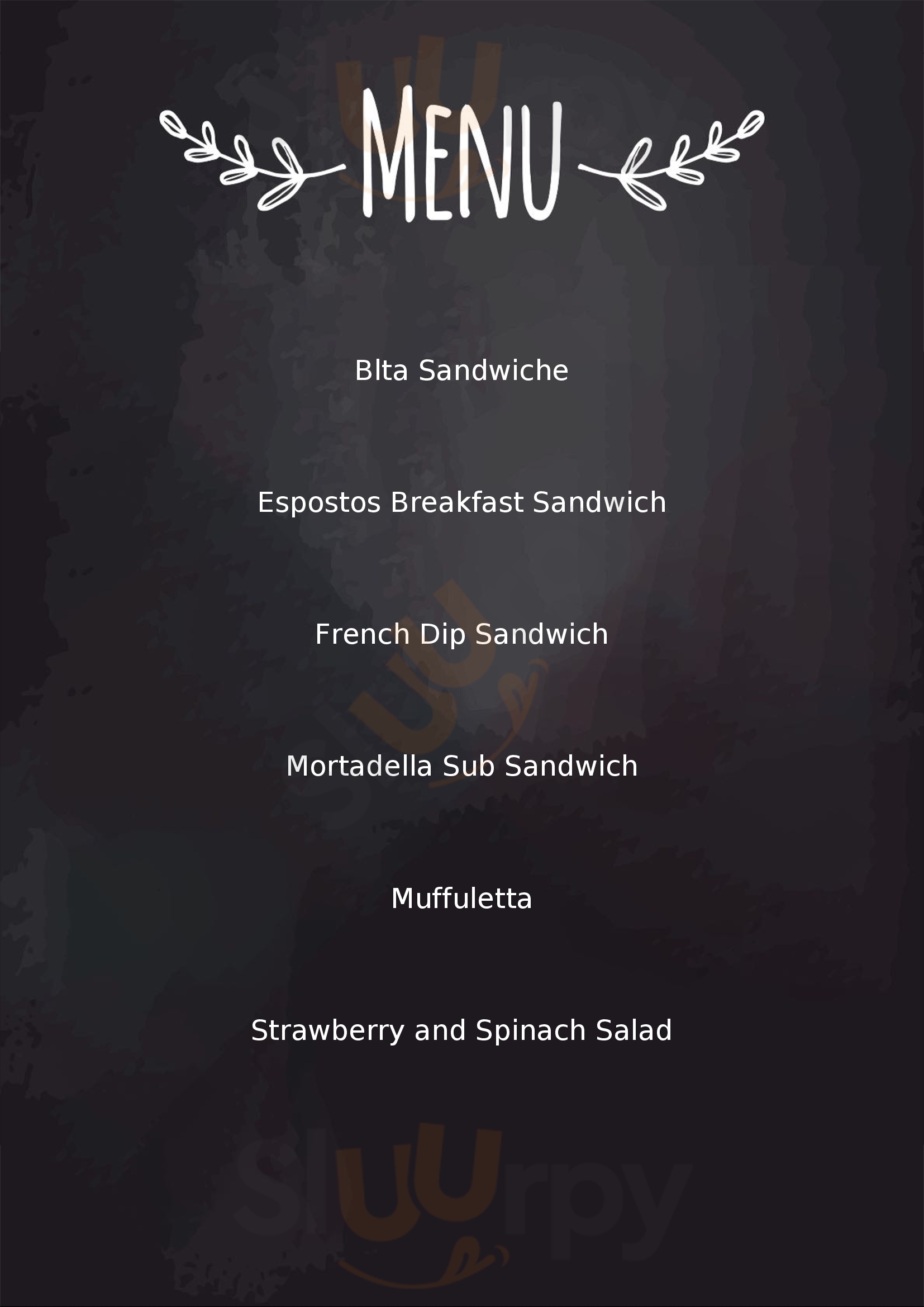 Menu Fuudies - Esposto's Delicatesen