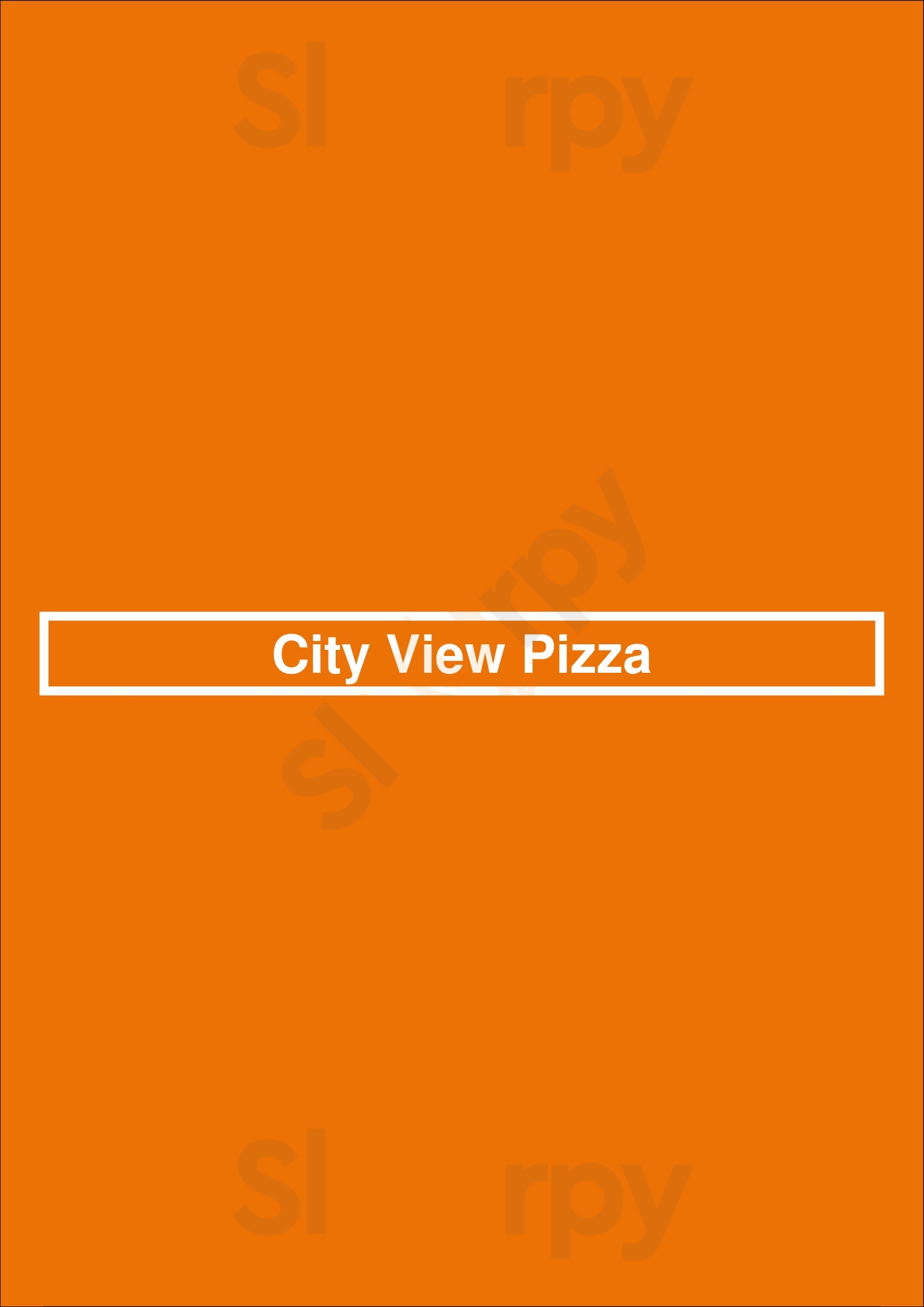 Main Menu - City View Pizza