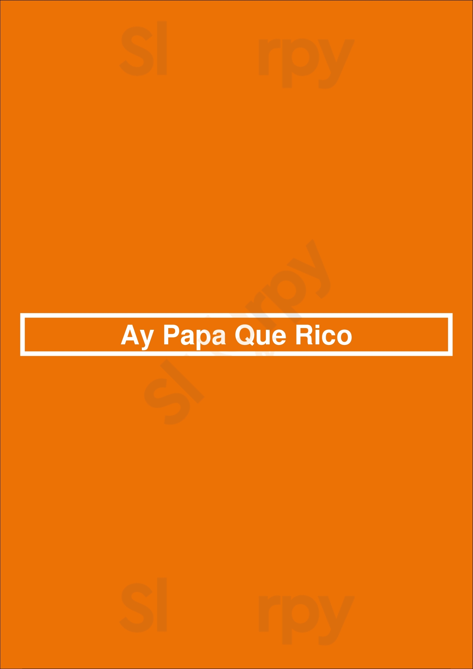 Ay Papa Que Rico Los Angeles Menu - 1