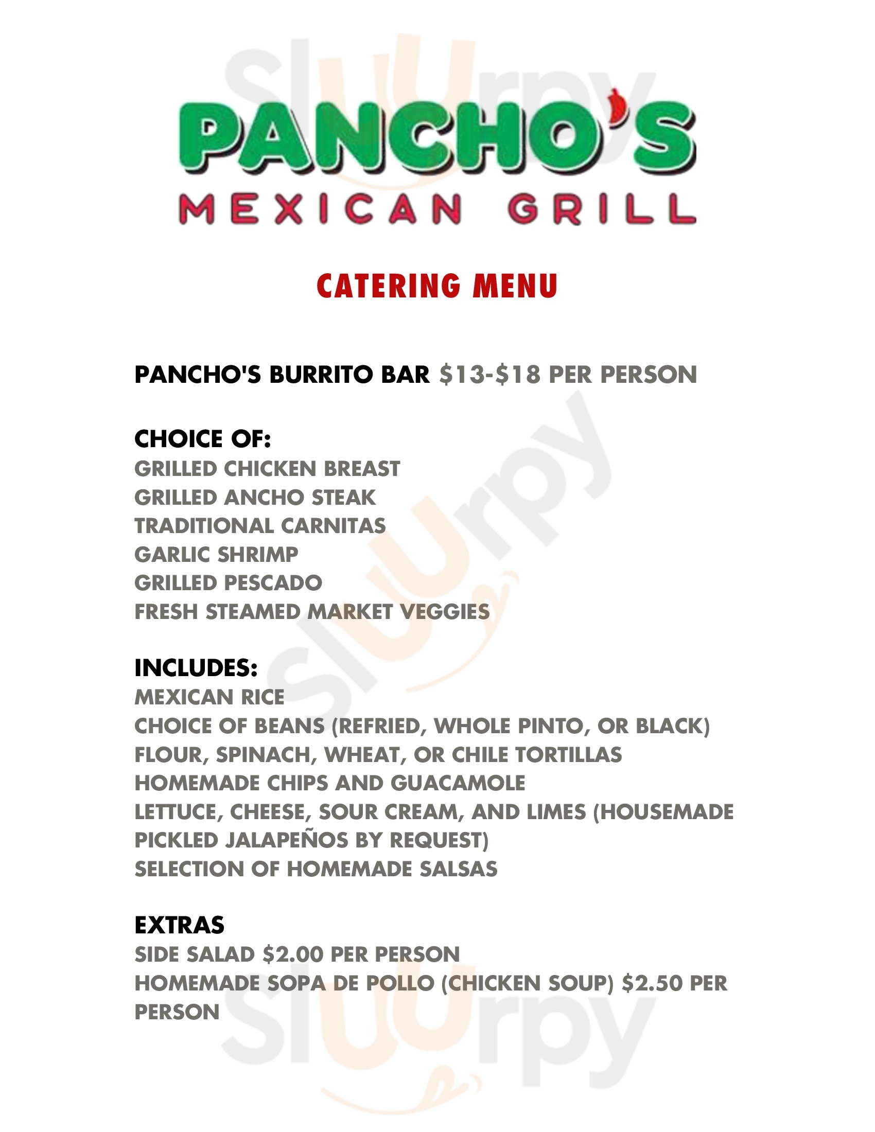 Main Menu - Pancho's