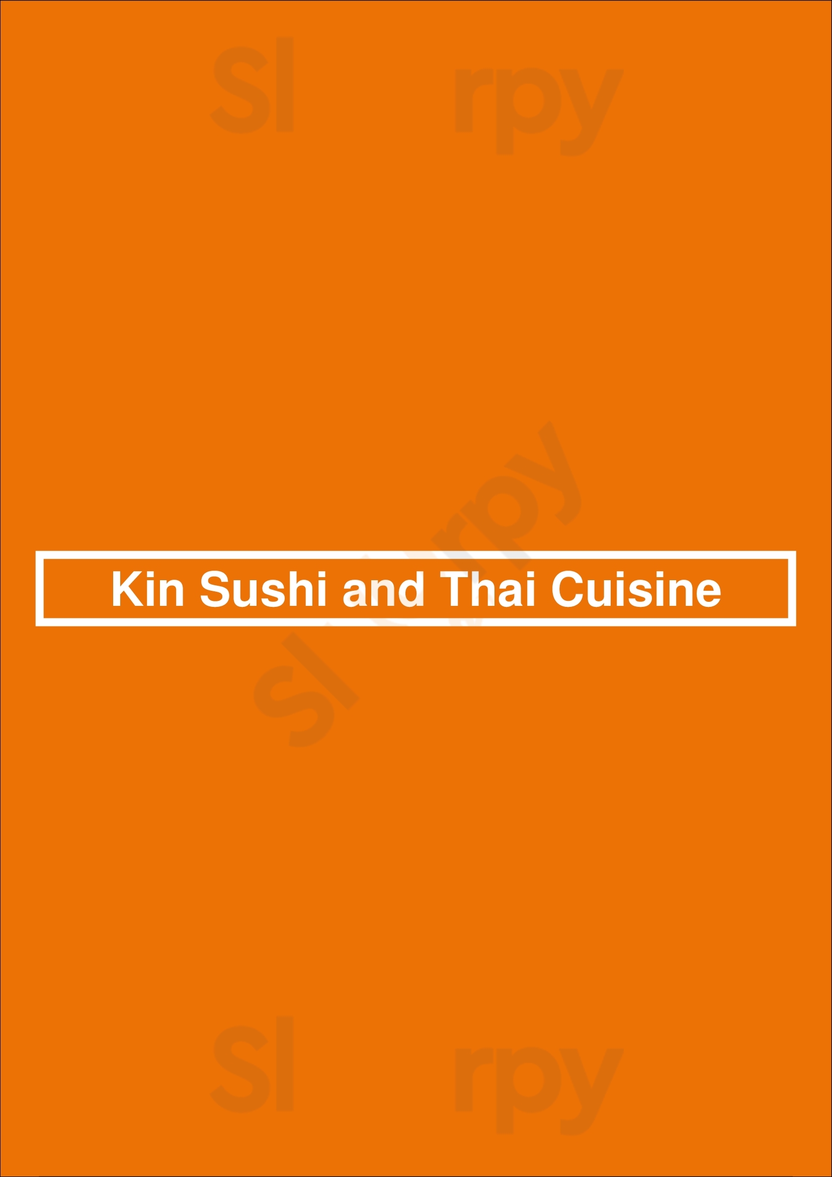 Kin Sushi And Thai Cuisine Chicago Menu - 1
