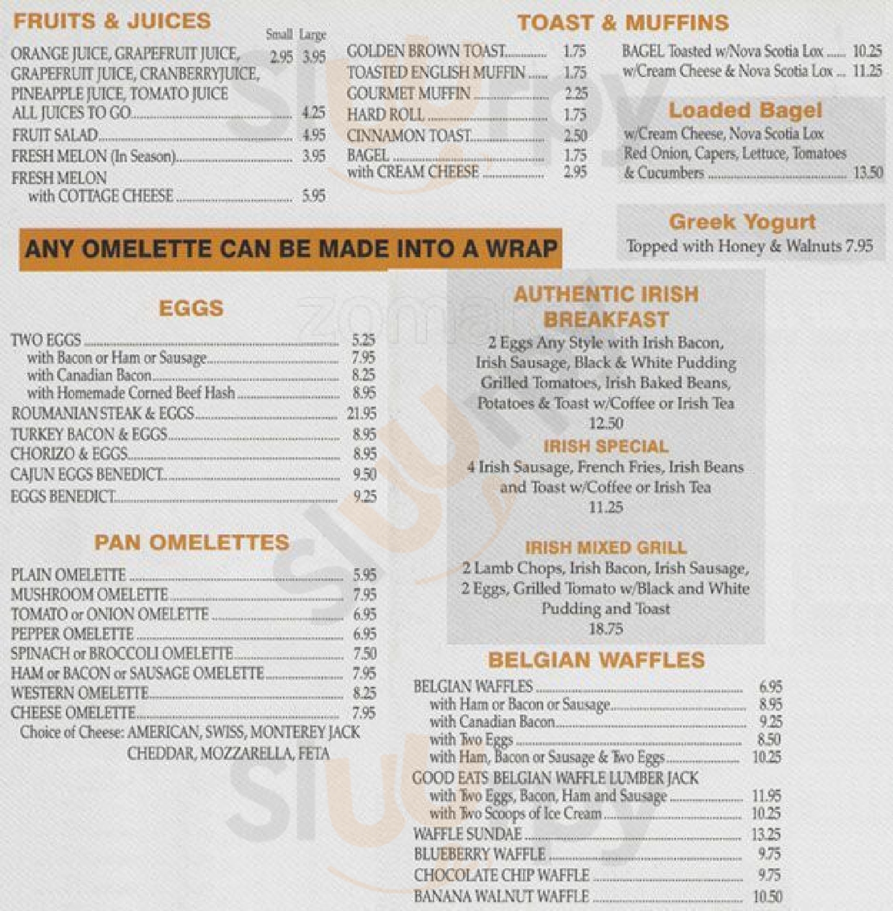 Good Eats Diner New York City Menu - 1