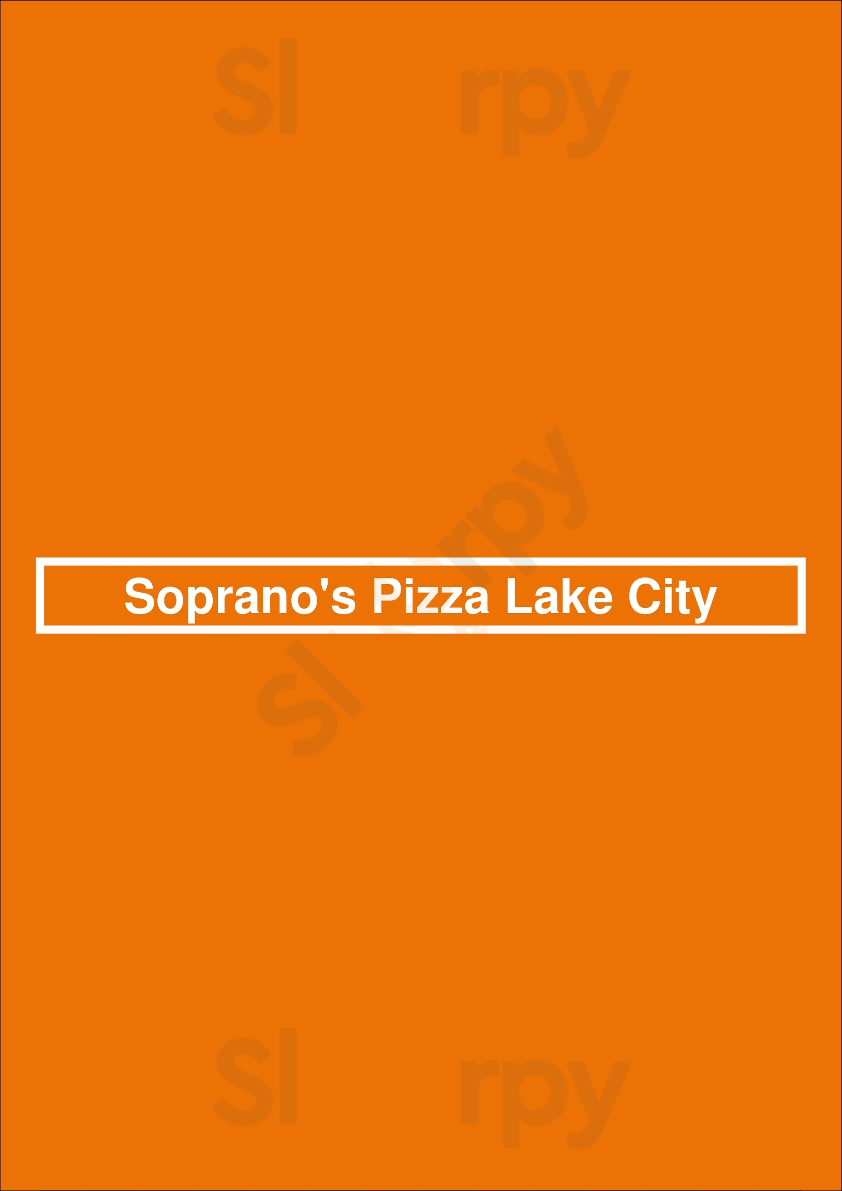Soprano's Pizza Lake City Seattle Menu - 1