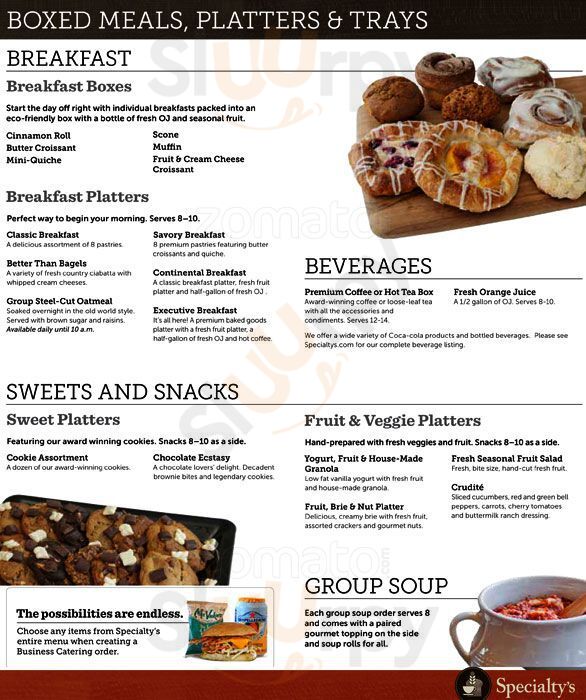 All - Specialty's Cafe & Bakery 5th Avenue South