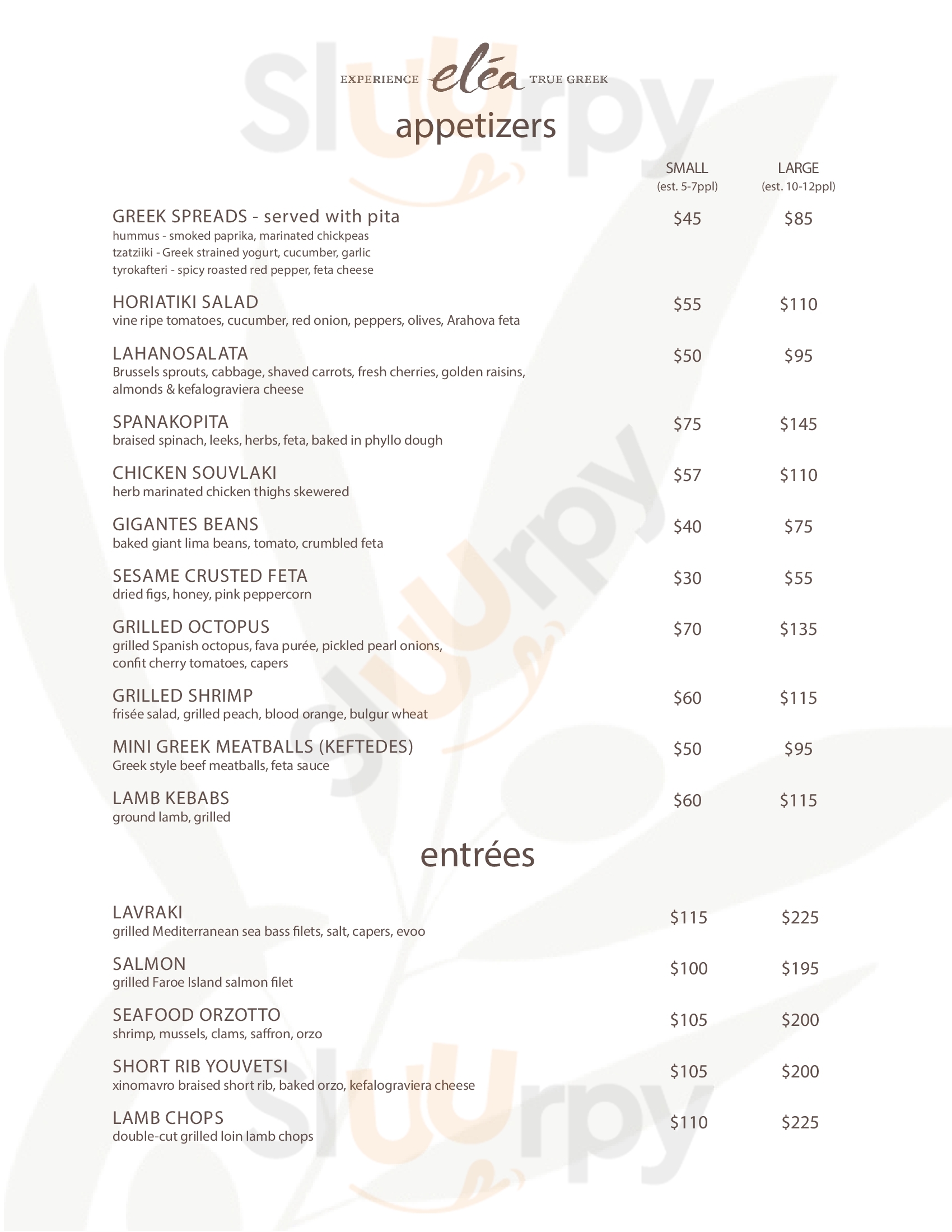 Elea New York City Menu - 1