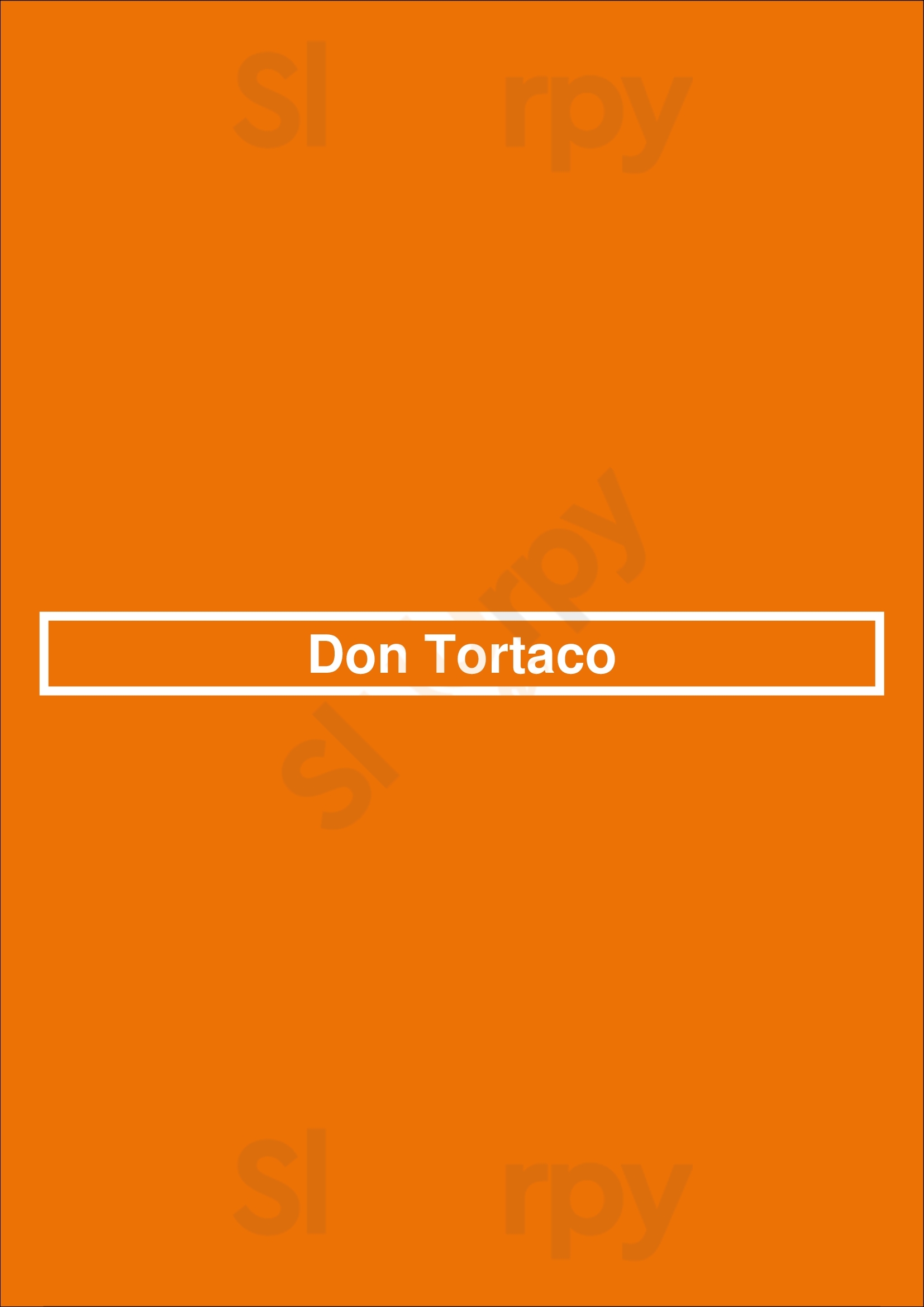 Main Menu - Don Tortaco