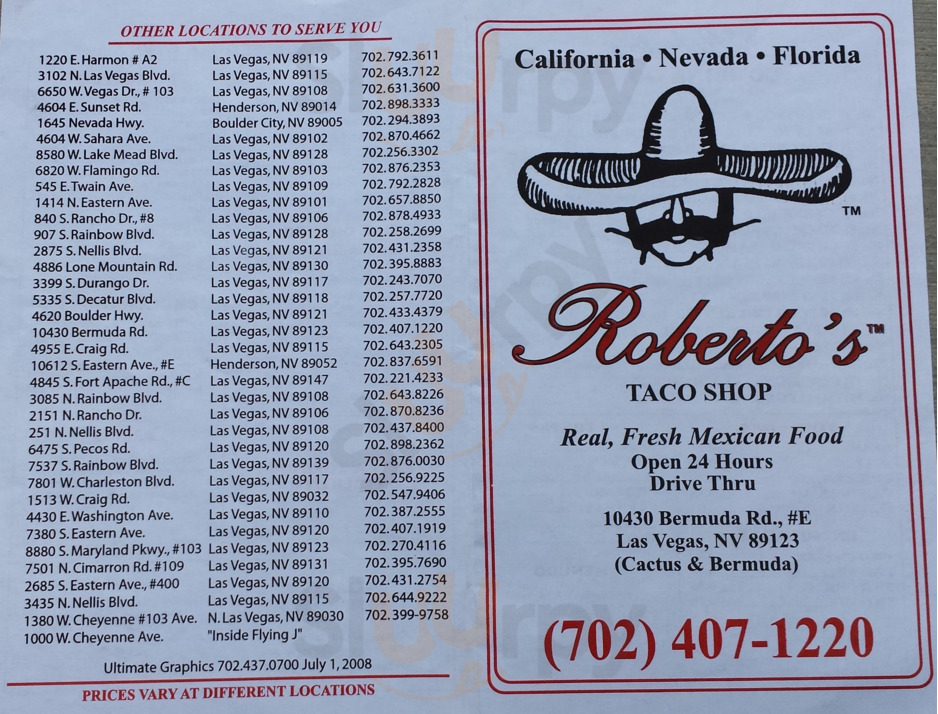 Roberto's Taco Shop, Las Vegas