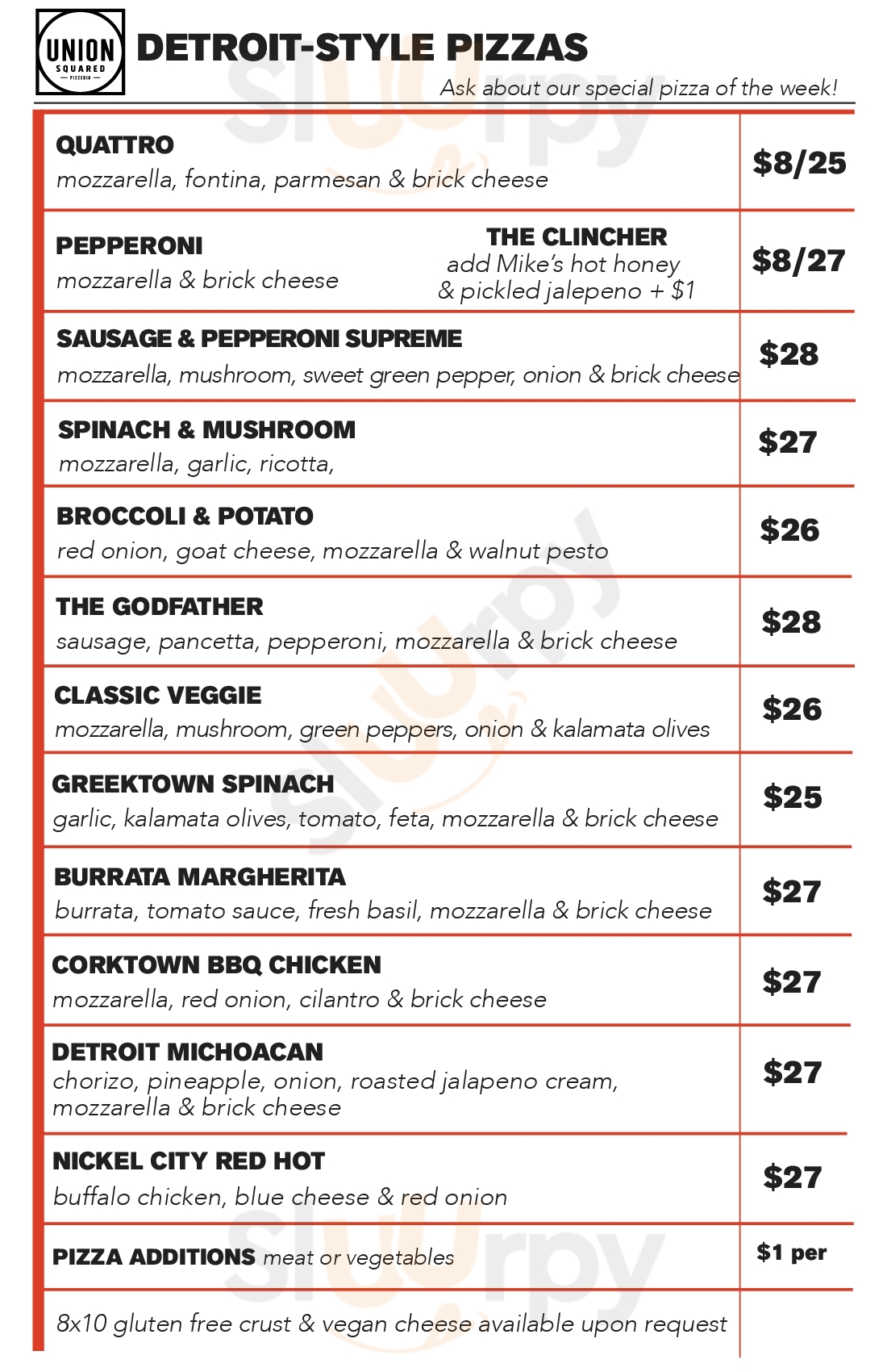 Main Menu - Union Full Board