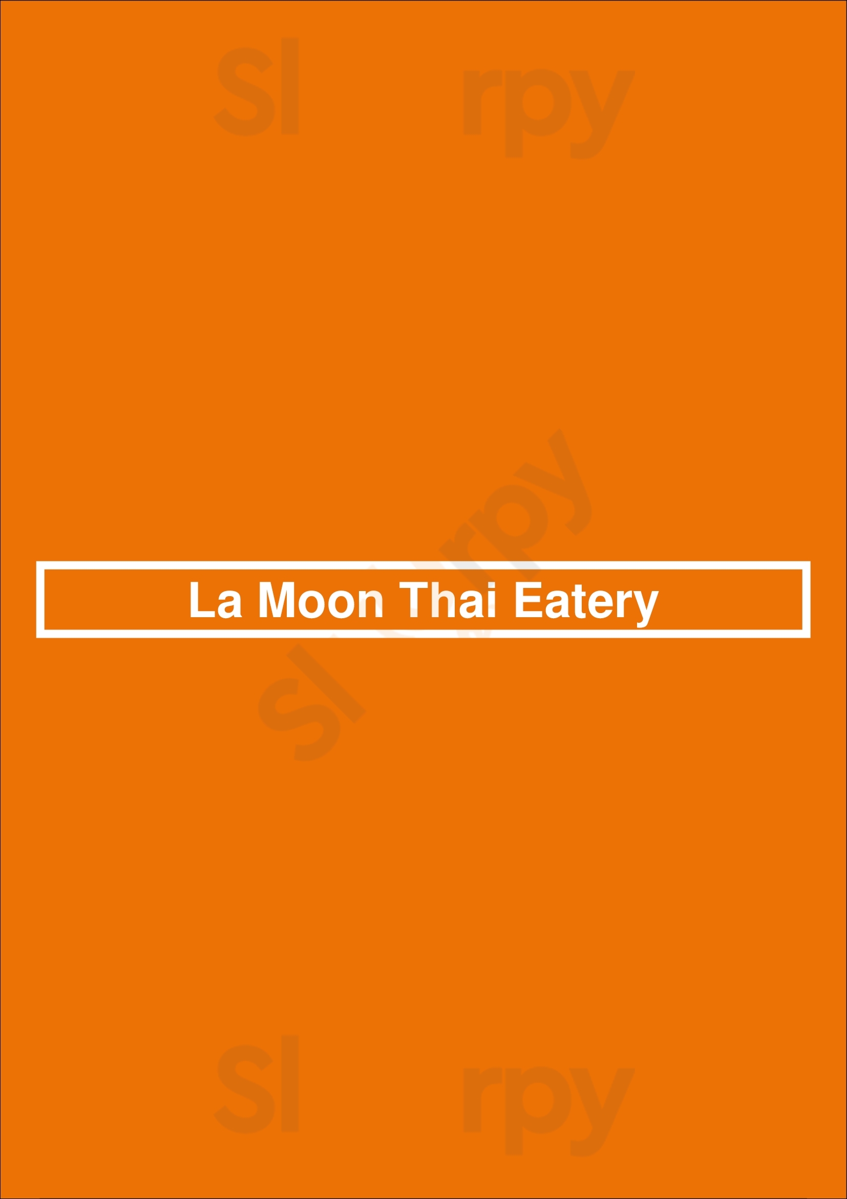 La Moon Thai Eatery San Diego Menu - 1