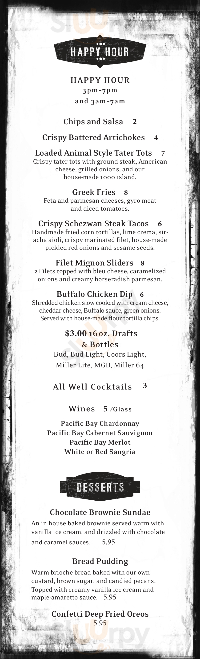 Distill - A Local Bar Las Vegas Menu - 1