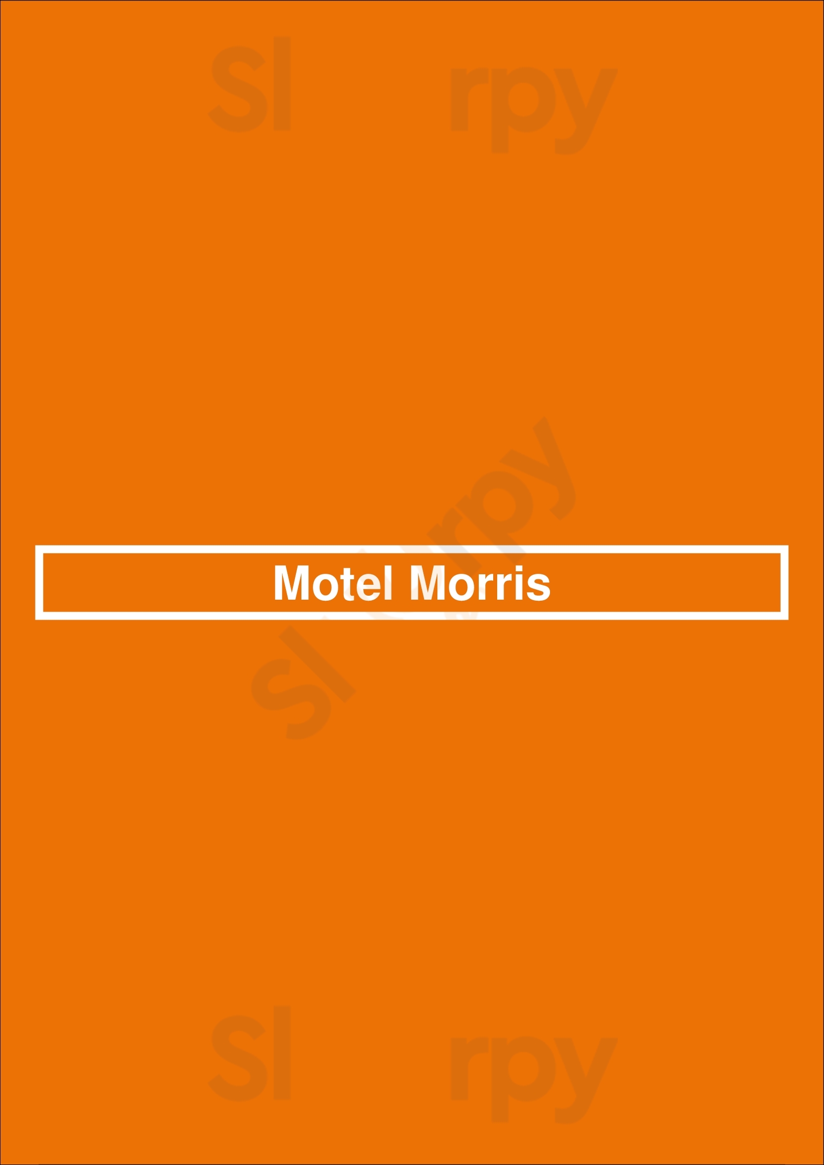 Motel Morris New York City Menu - 1