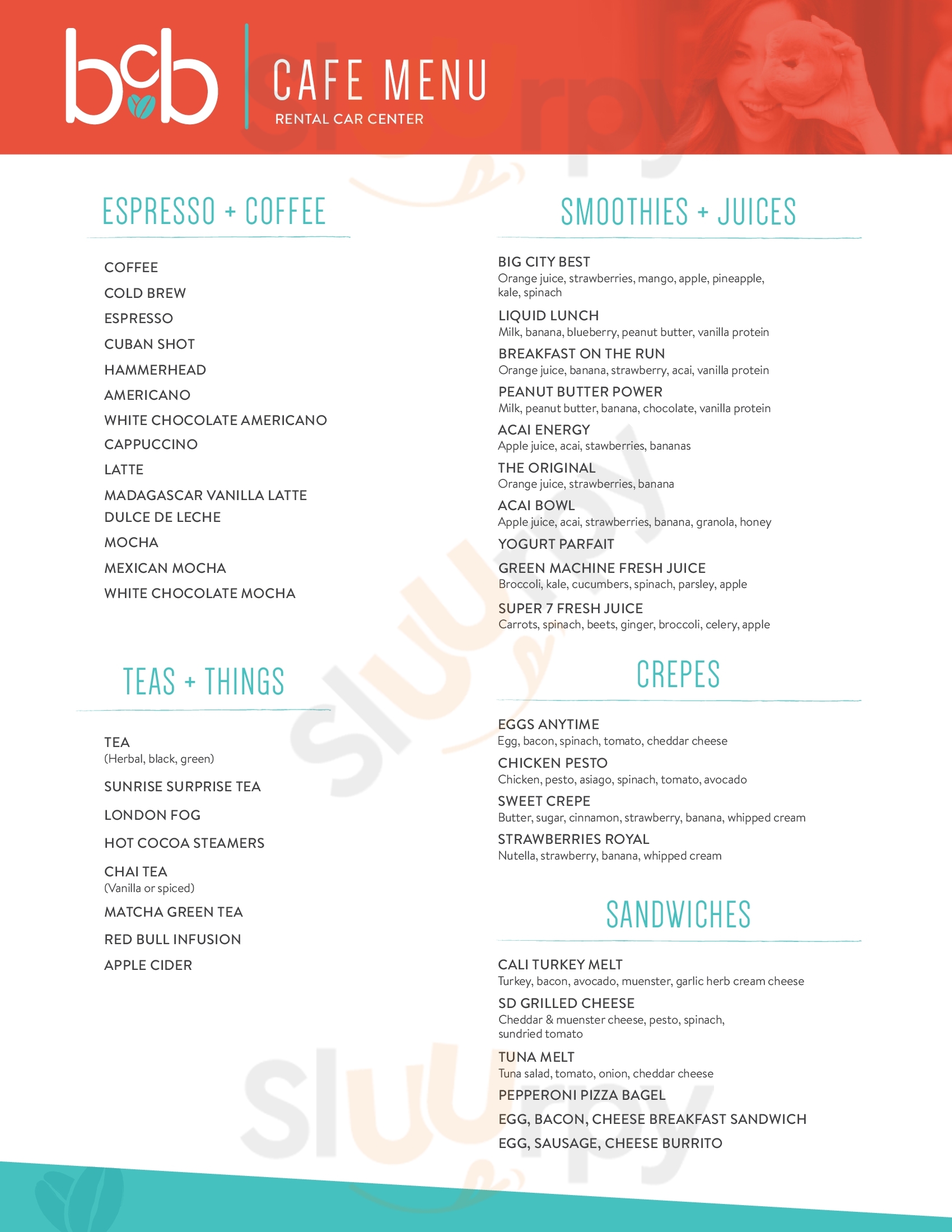 Main Menu - Bcb Cafe