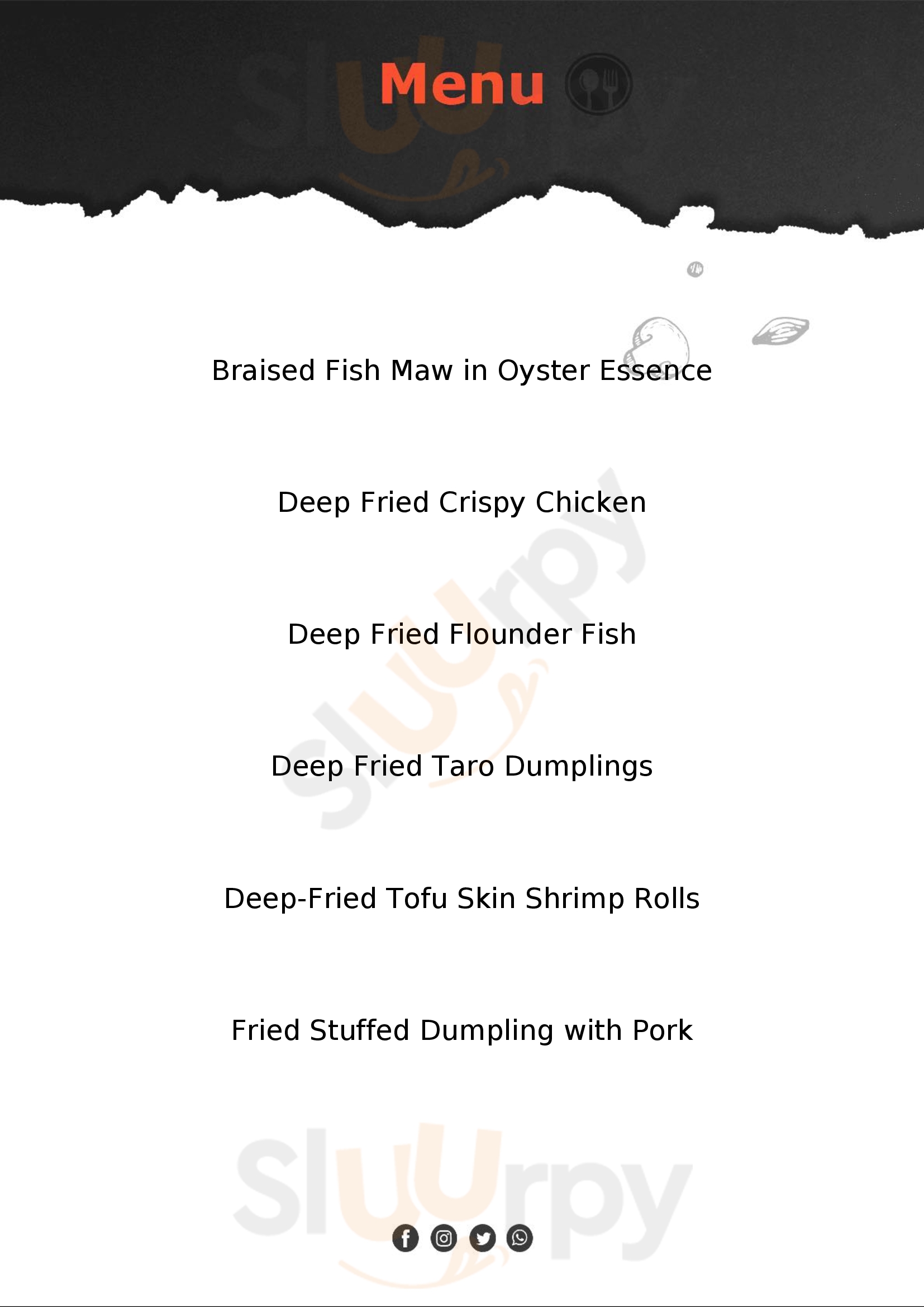 Menu Fuudies - Feng Ze Yuan Restaurant