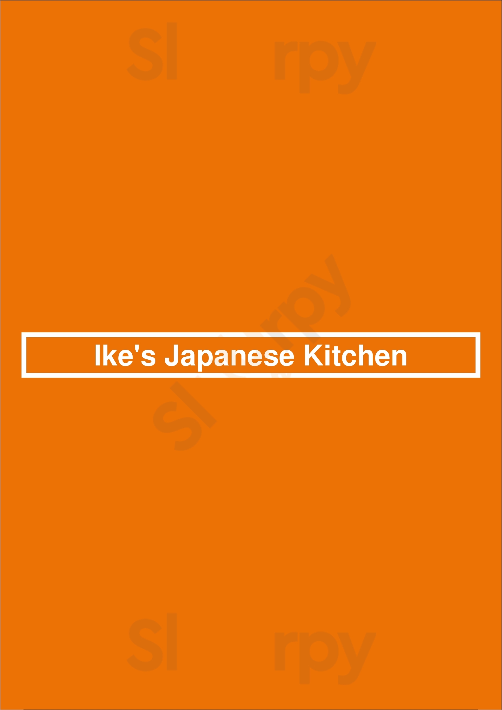 Ike's Japanese Kitchen San Francisco Menu - 1