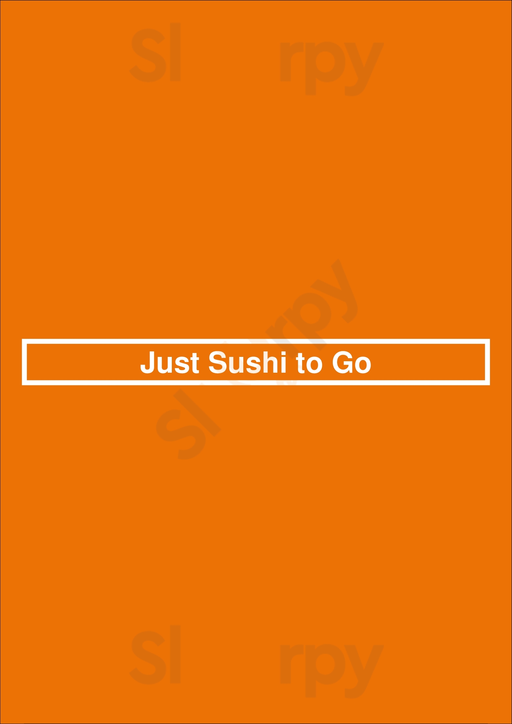 Main Menu - Just Sushi To Go