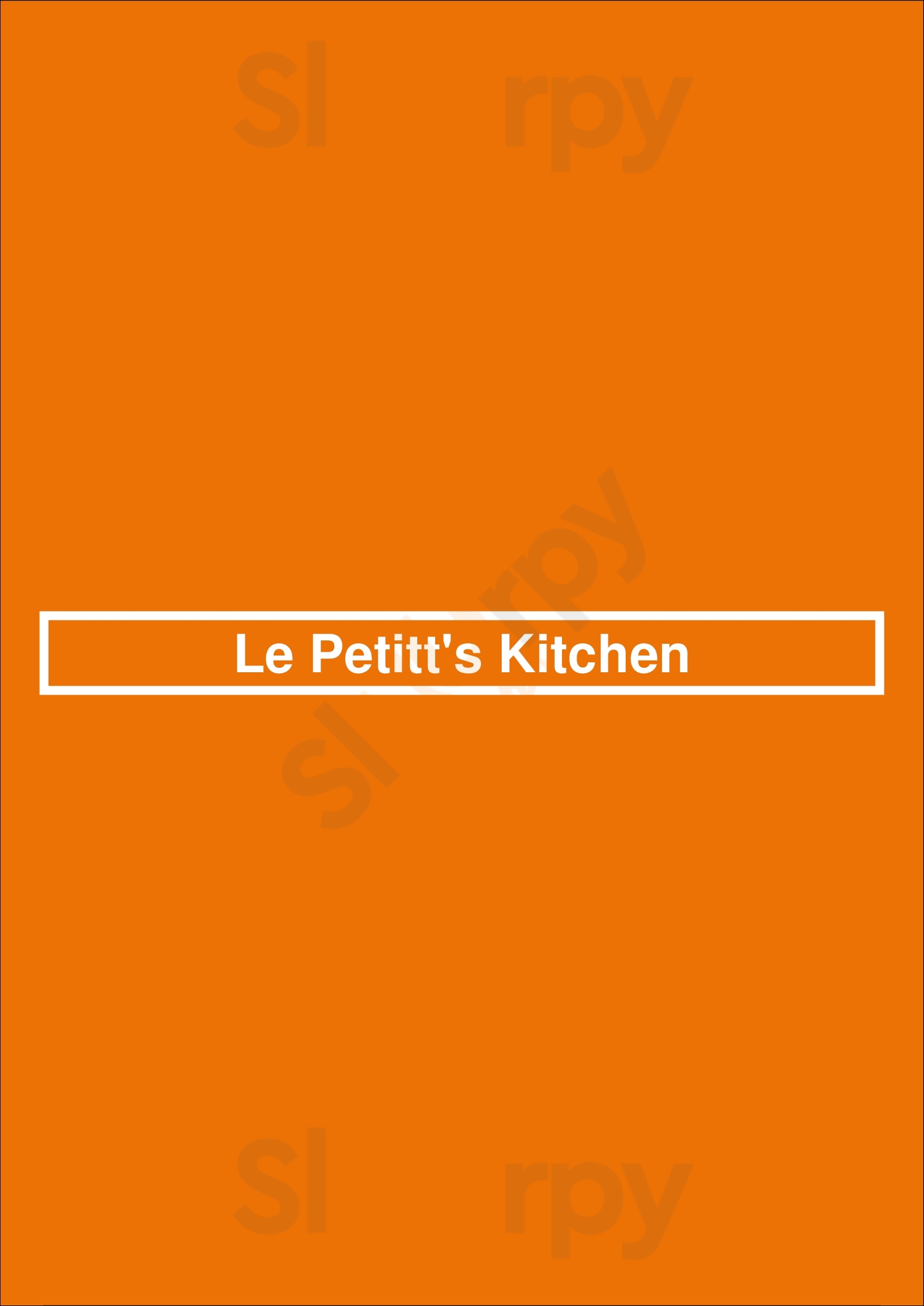 Le Petitt's Kitchen San Francisco Menu - 1
