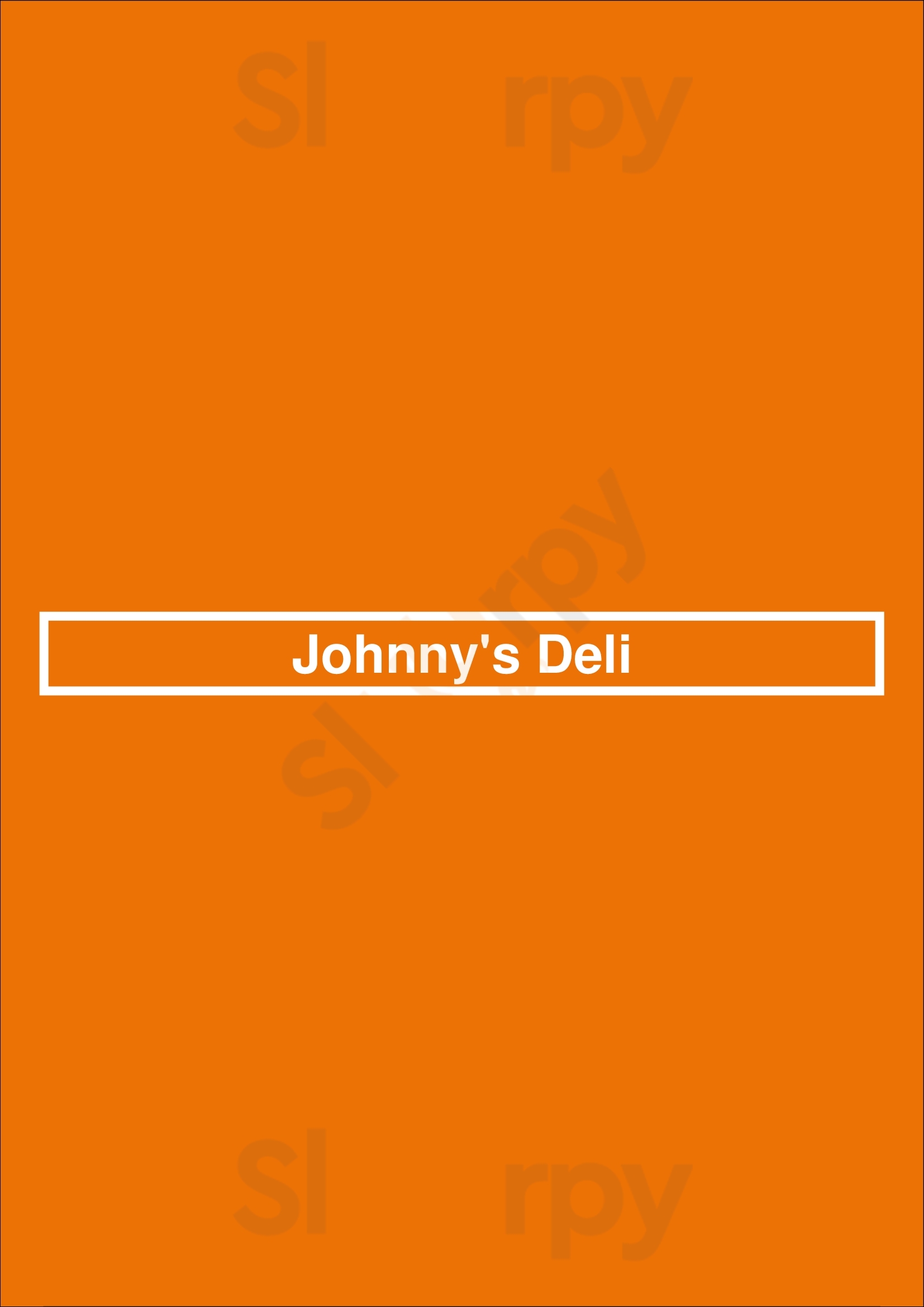 Main Menu - Johnny's Deli