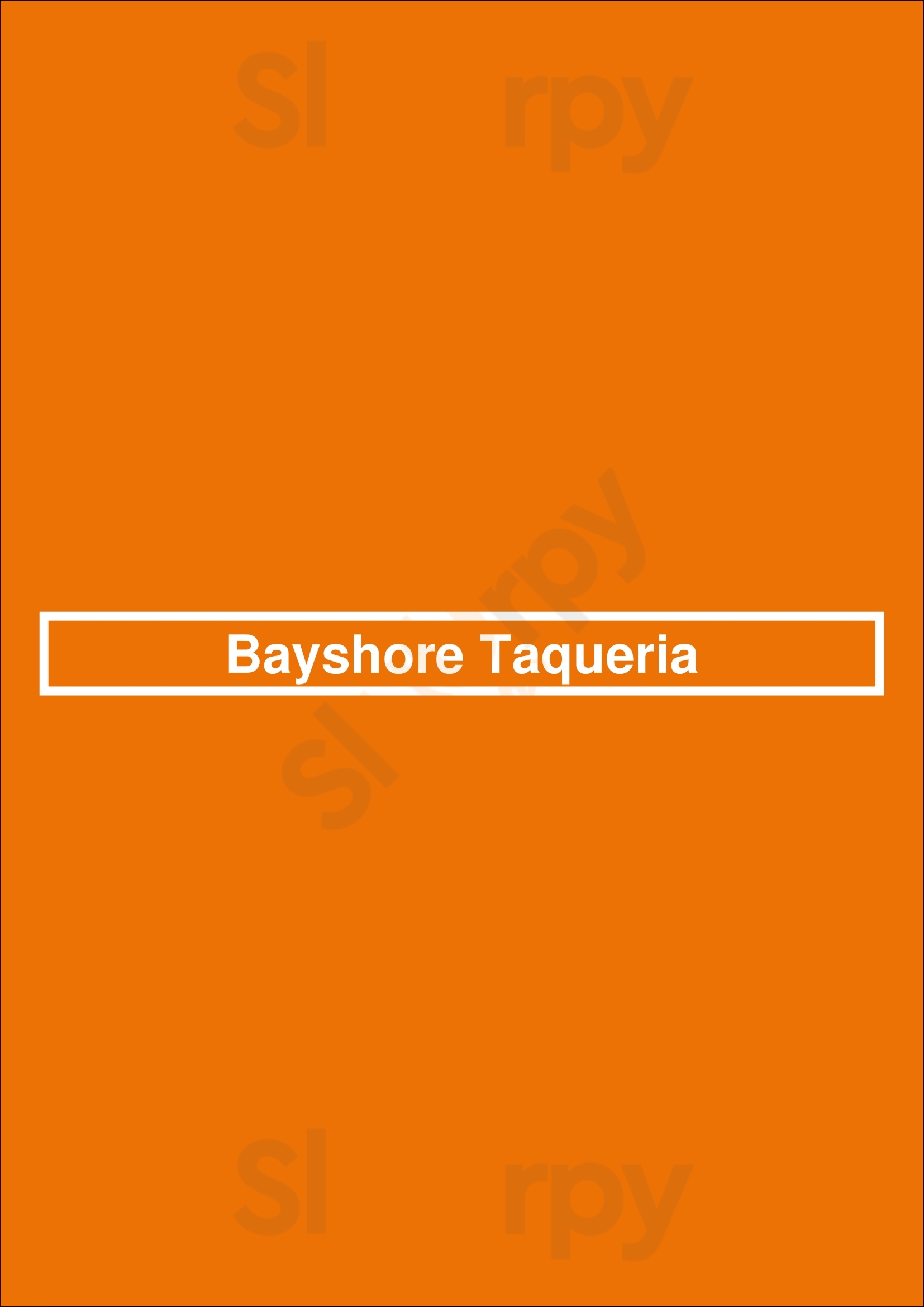 Main Menu - Bayshore Taqueria