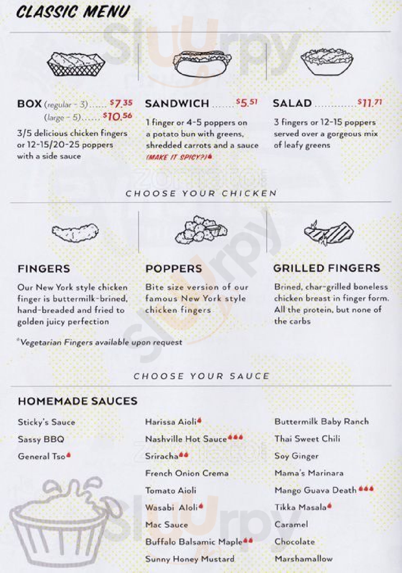 Main Menu - Sticky's Finger Joint