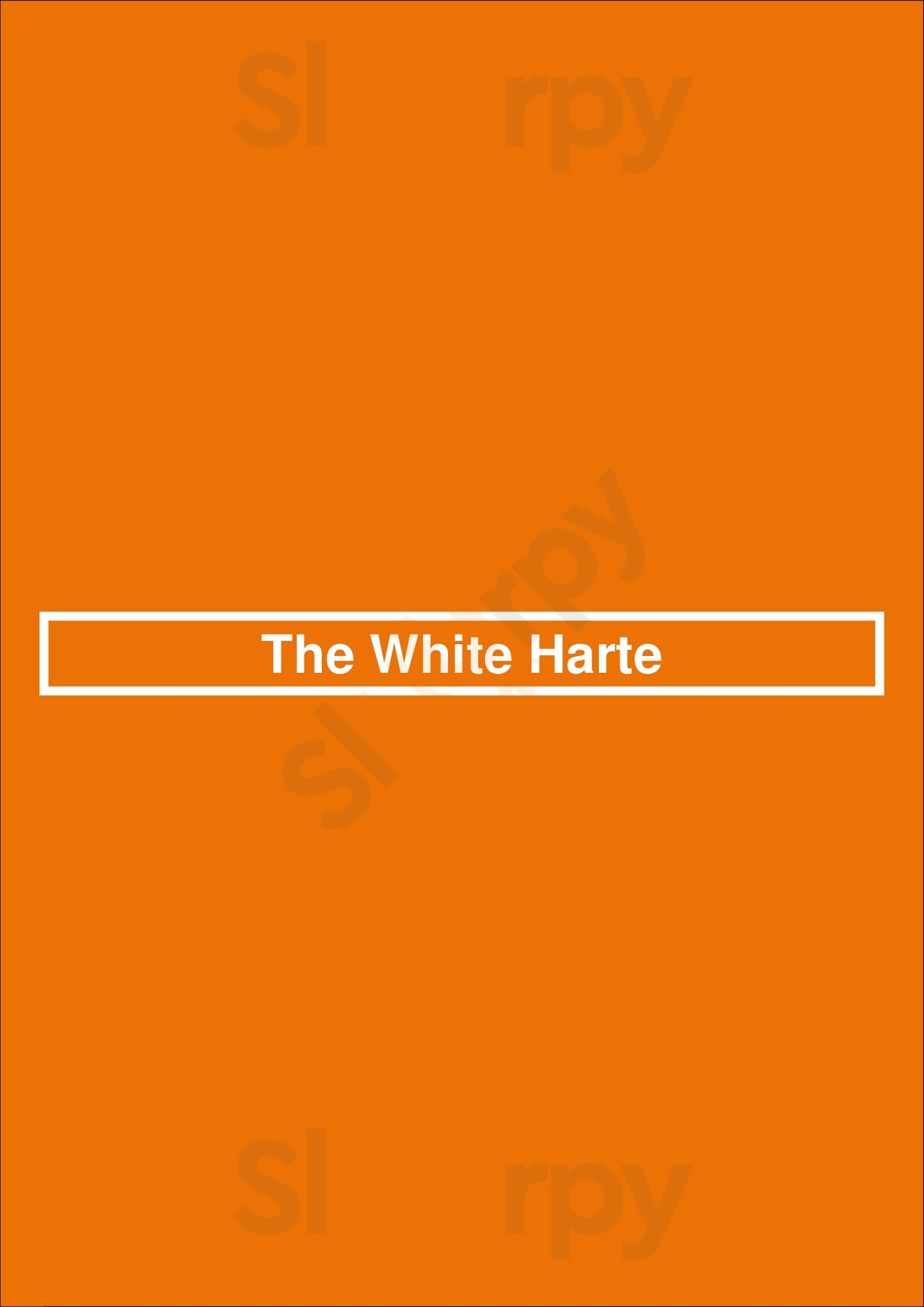 The White Harte Pub Los Angeles Menu - 1