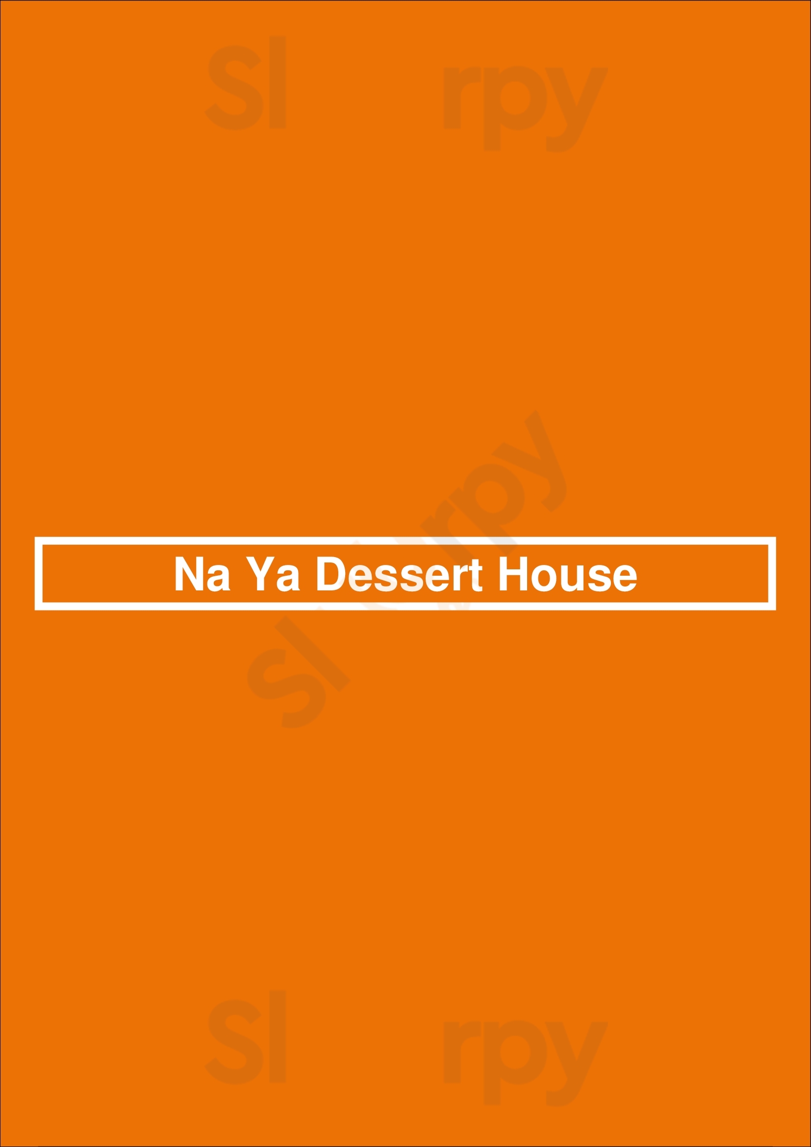 Main Menu - Na Ya Dessert House