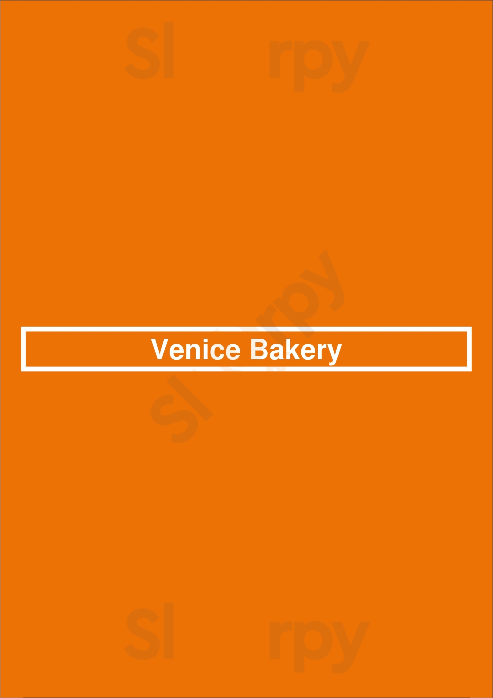 Venice Bakery & Restaurant Los Angeles Menu - 1
