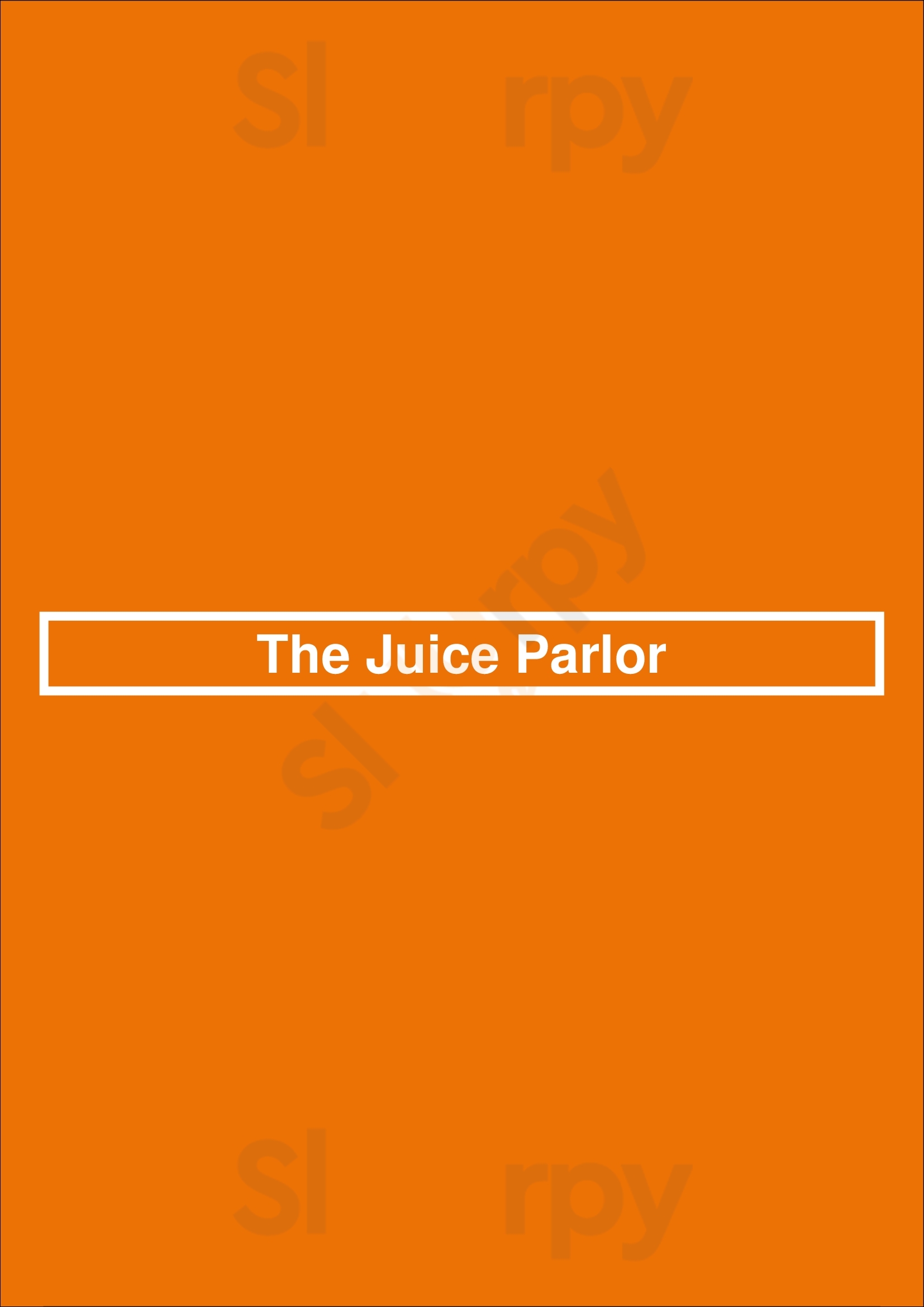 The Juice Parlor Los Angeles Menu - 1