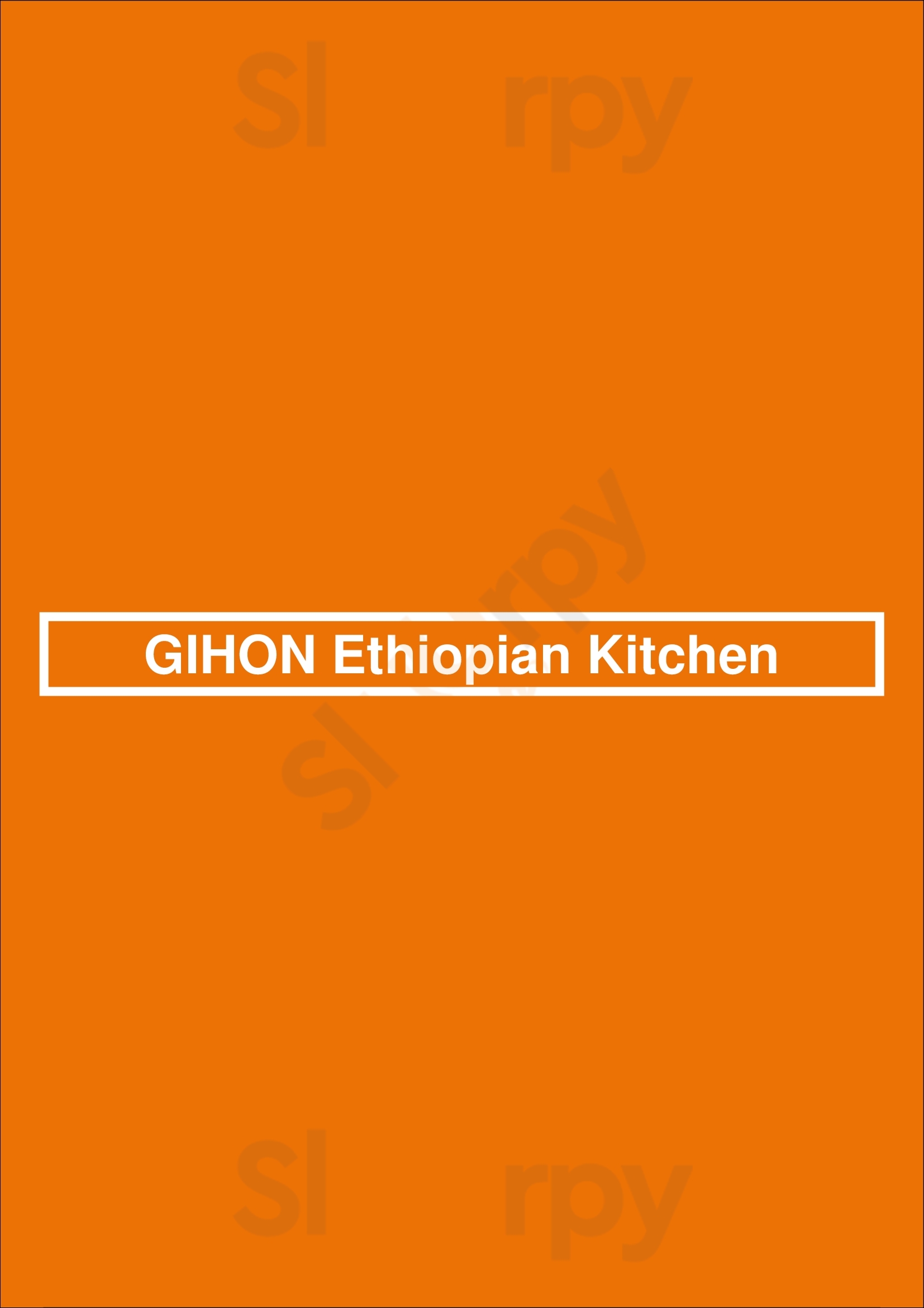 Main Menu - Gihon Ethiopian Kitchen