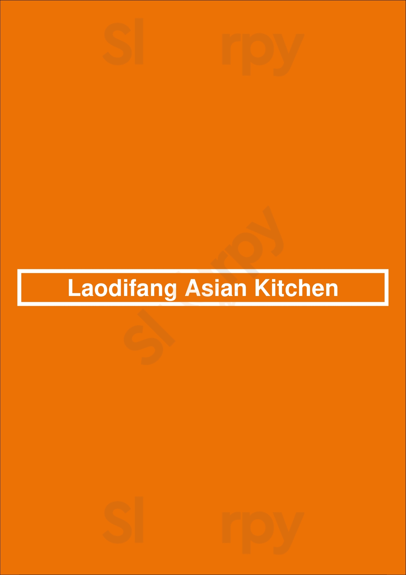 Main Menu - Laodifang Asian Kitchen