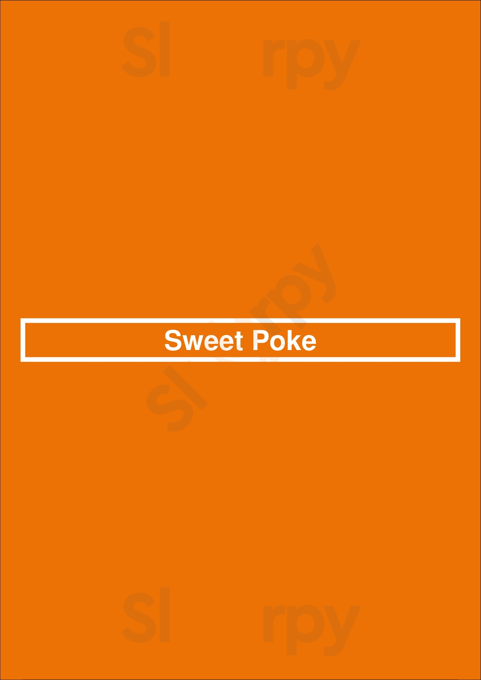 Sweet Poke Las Vegas Menu - 1