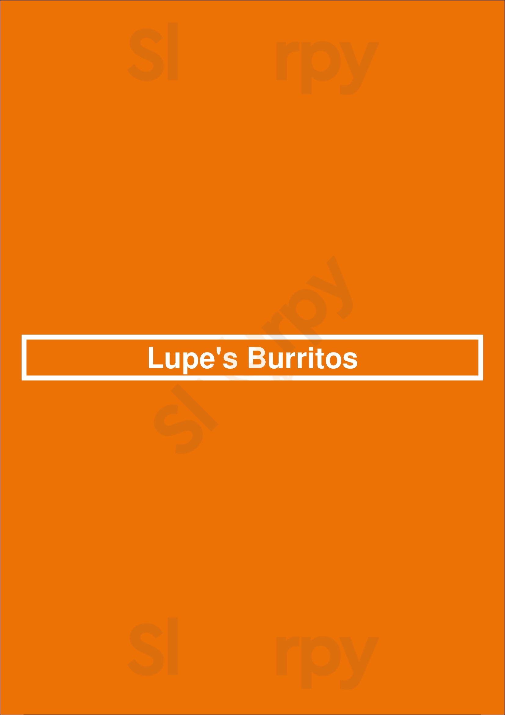 Lupe's Burritos Los Angeles Menu - 1
