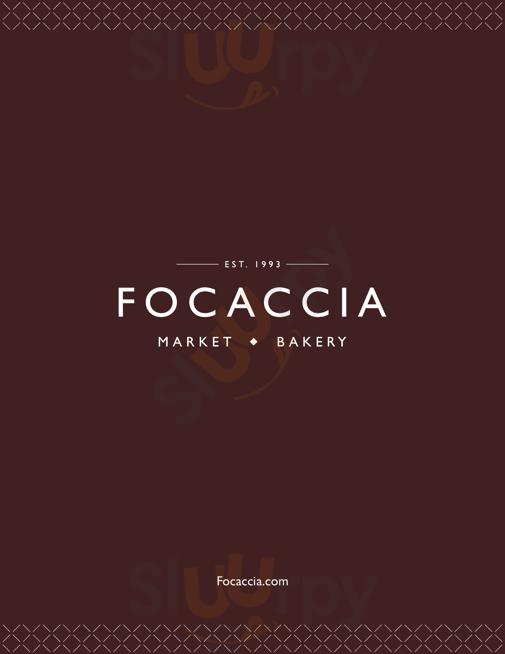 Main Menu - Focaccia Market And Bakery