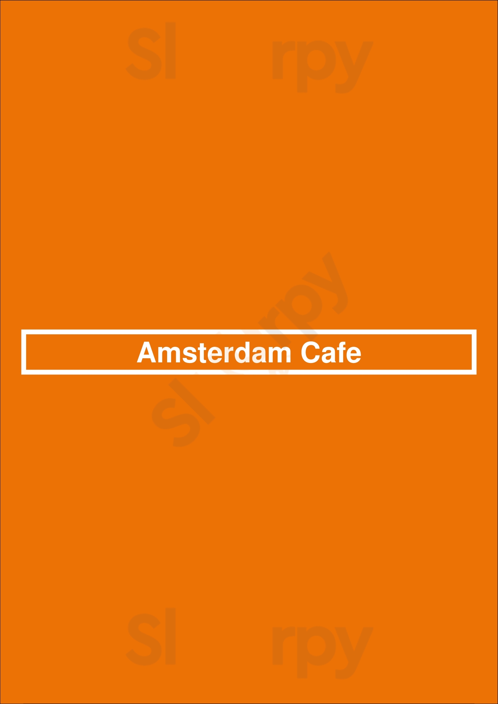 Main Menu - Amsterdam Cafe