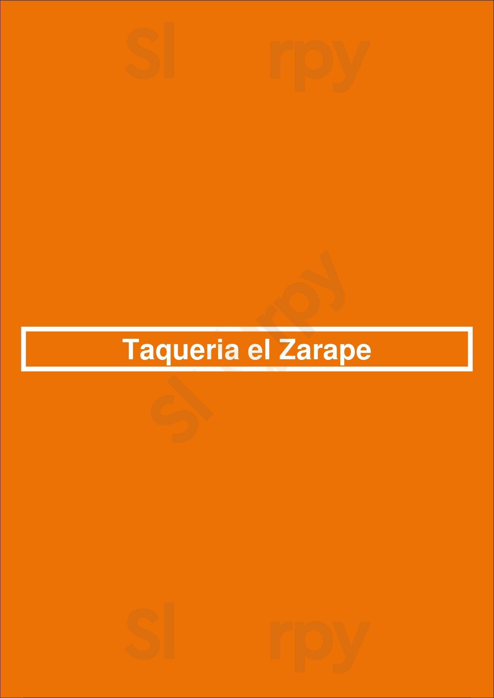 Taqueria El Zarape Los Angeles Menu - 1