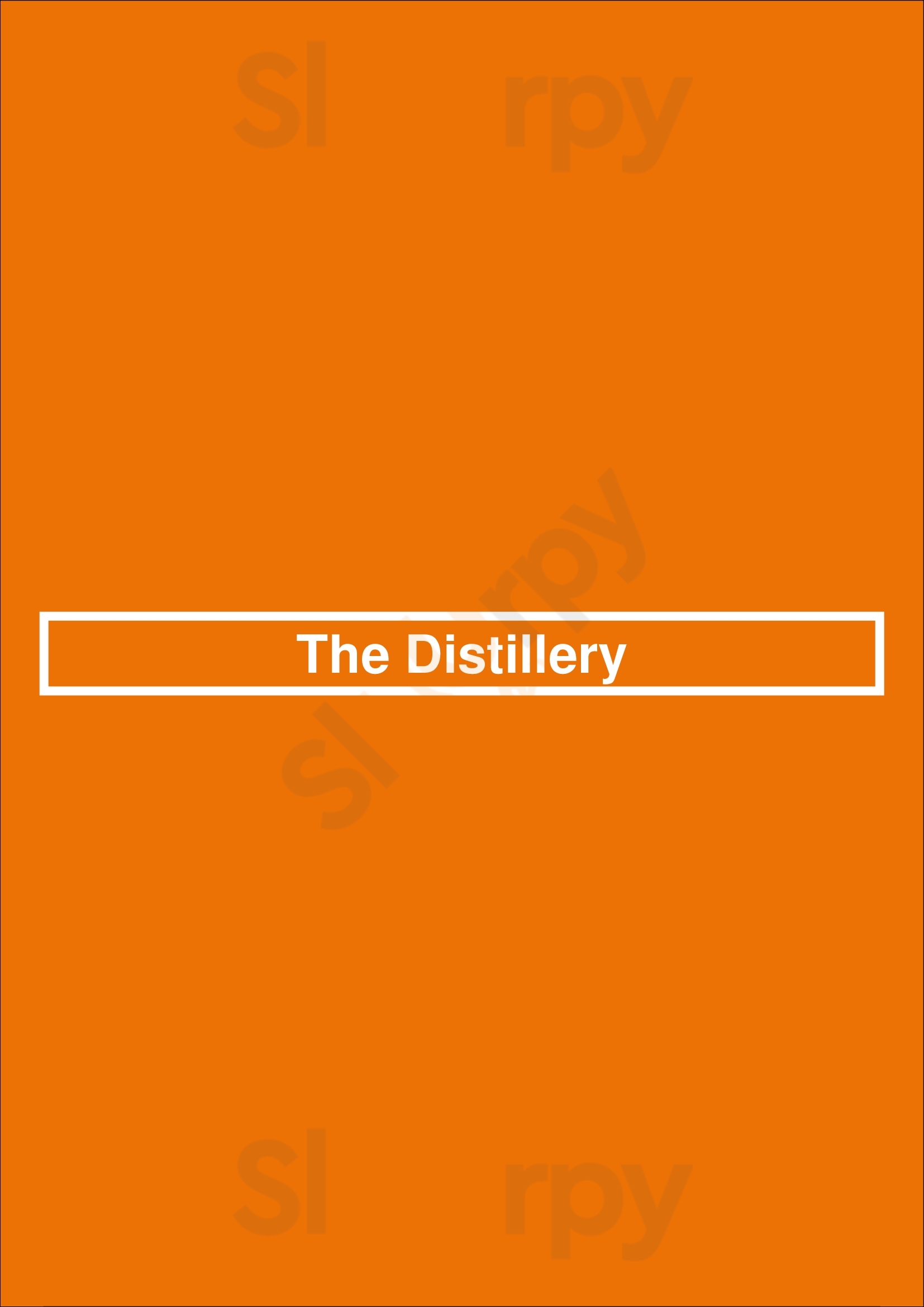 Main Menu - The Distillery