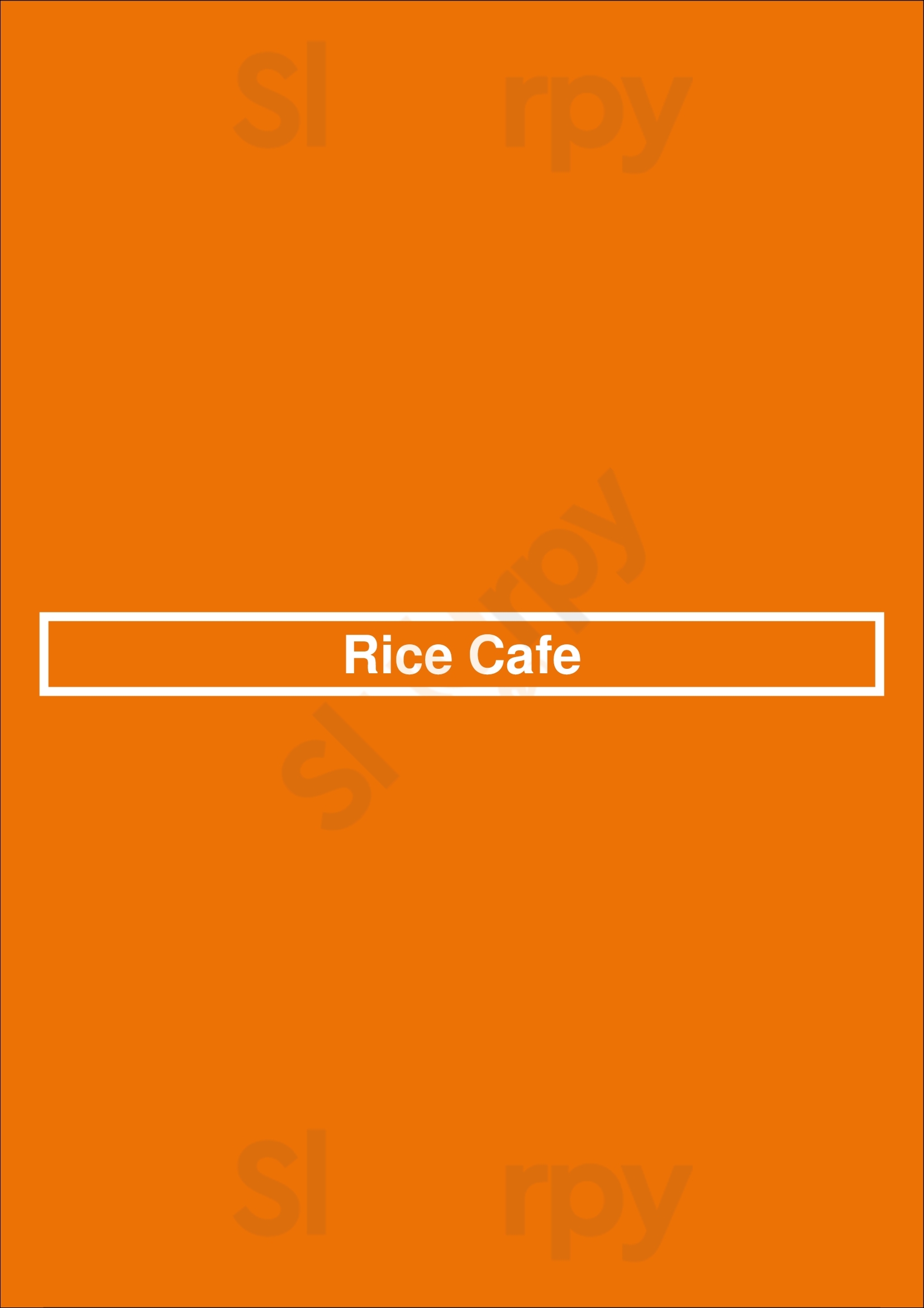 Rice Cafe Chicago Menu - 1