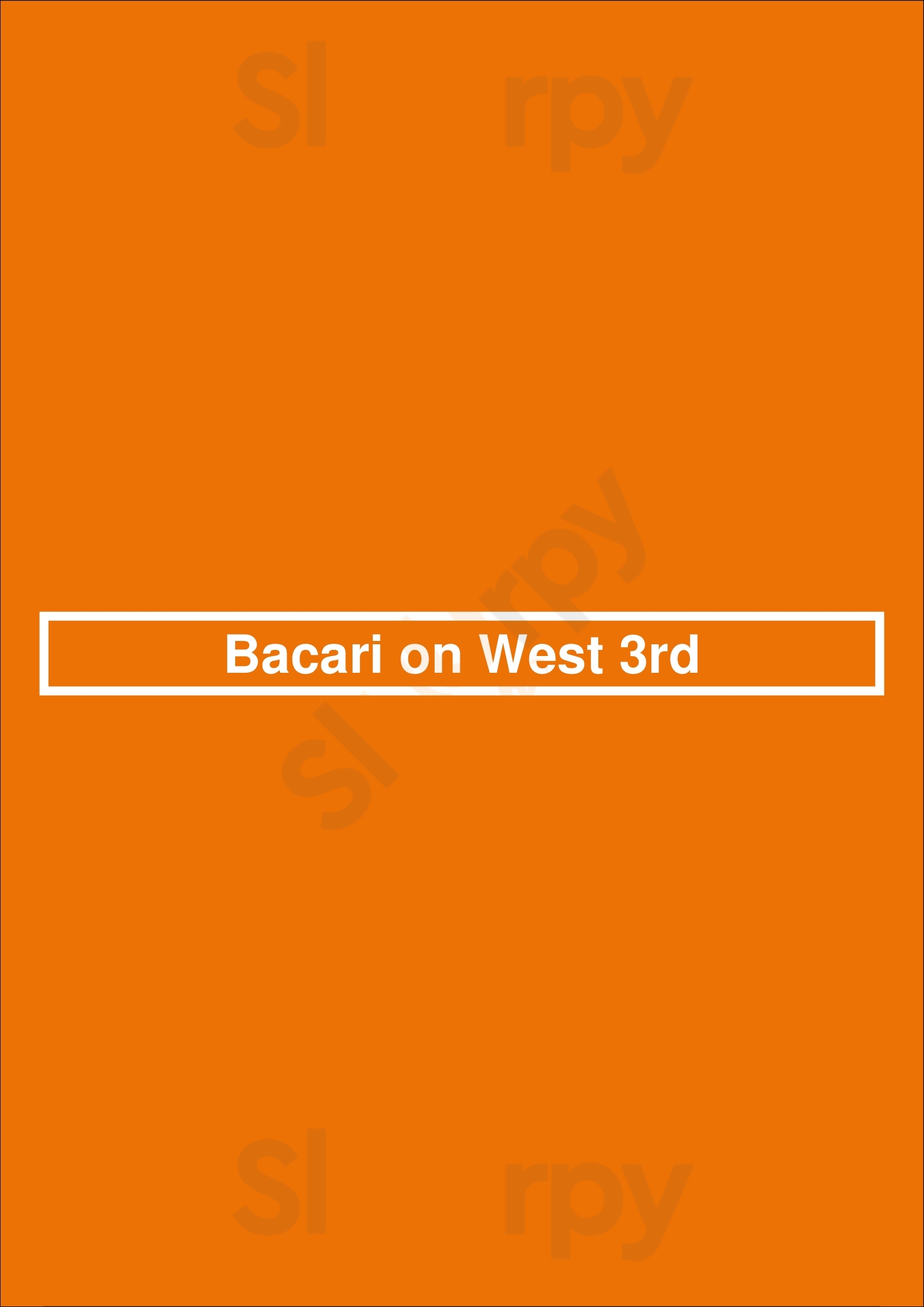Bacari W. 3rd Los Angeles Menu - 1