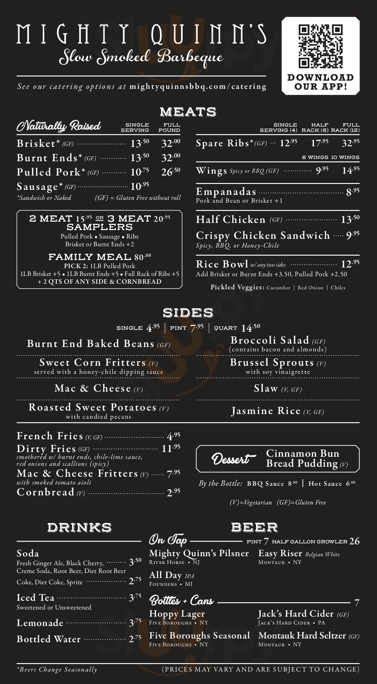 Main Menu - Mighty Quinn's Barbeque
