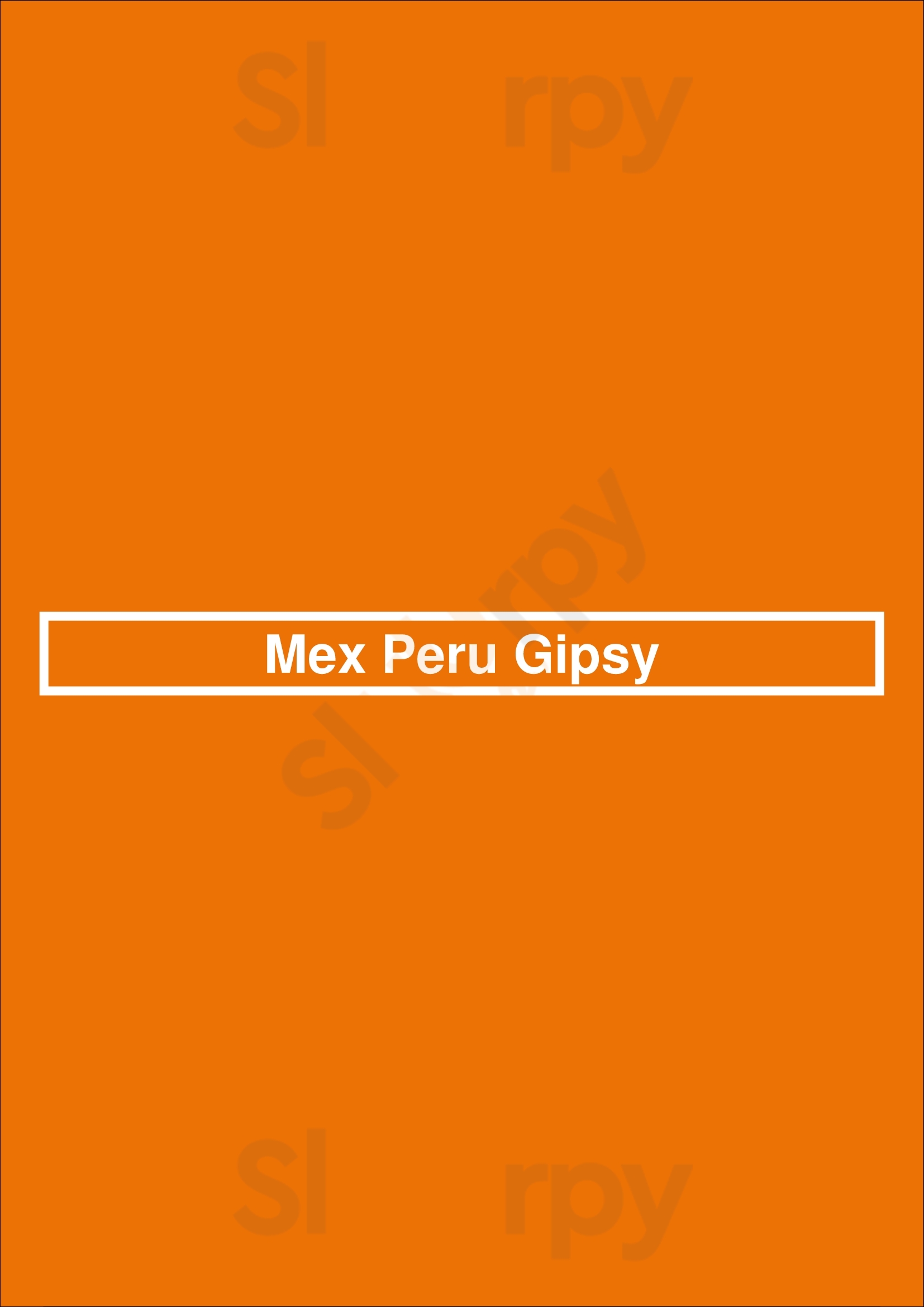 Mex Peru Gipsy Los Angeles Menu - 1