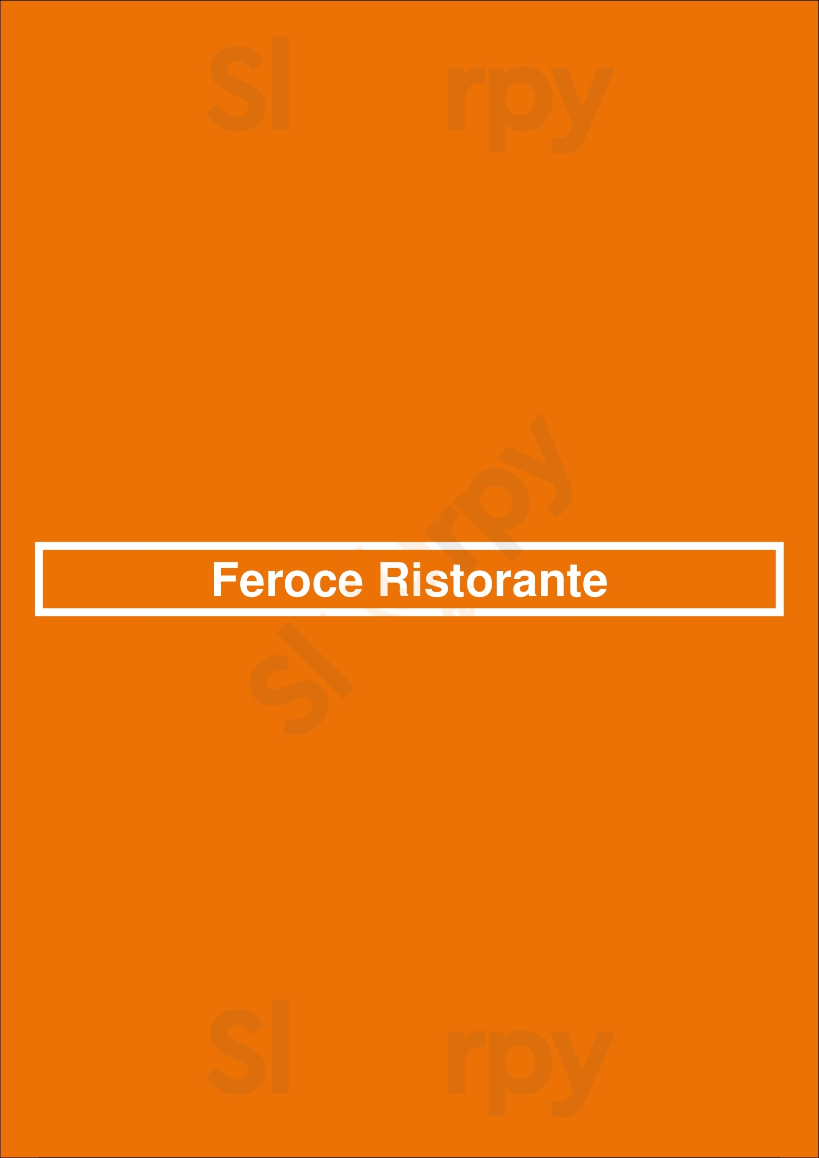 Feroce Ristorante New York City Menu - 1