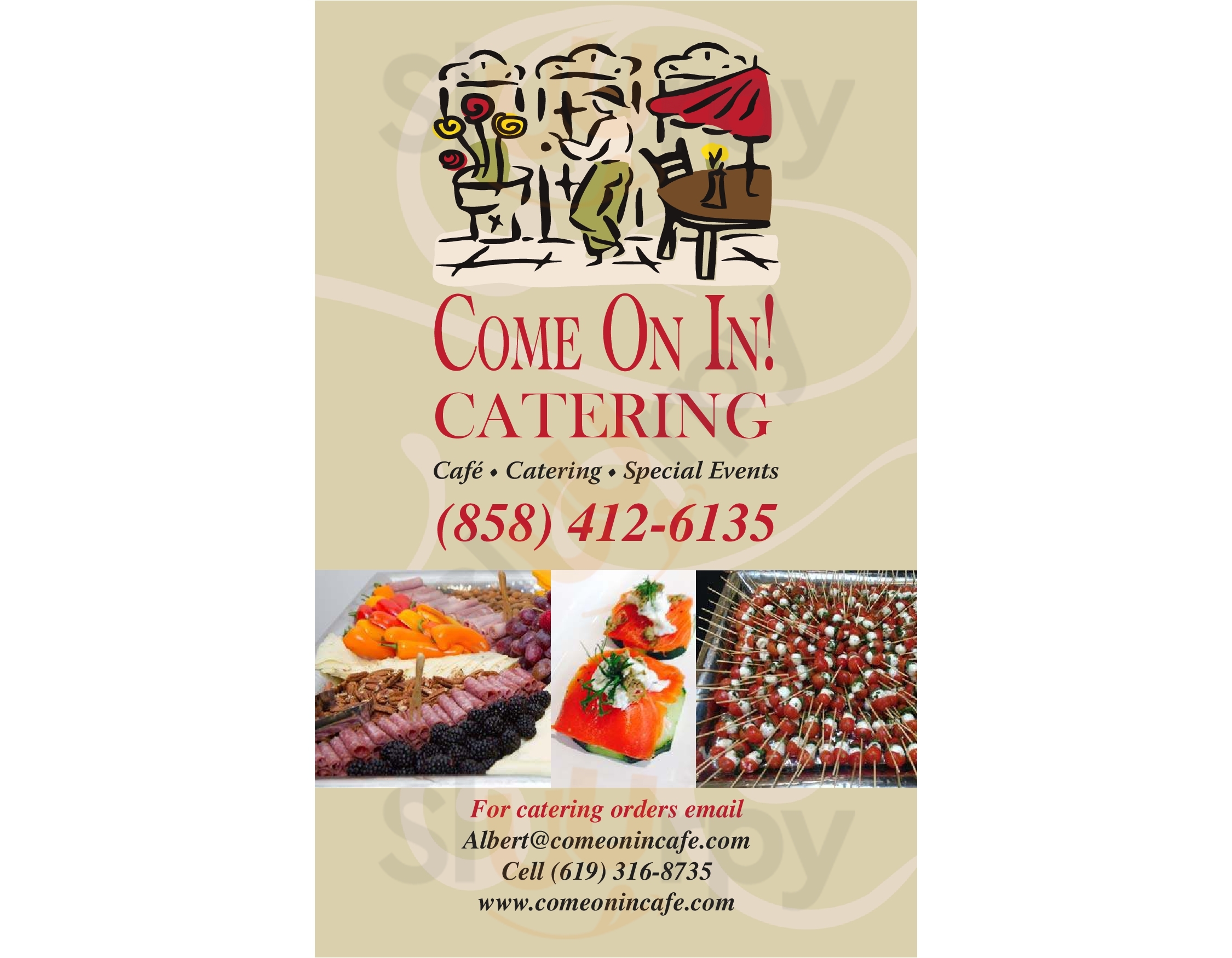 Main Menu - Come On In Cafe