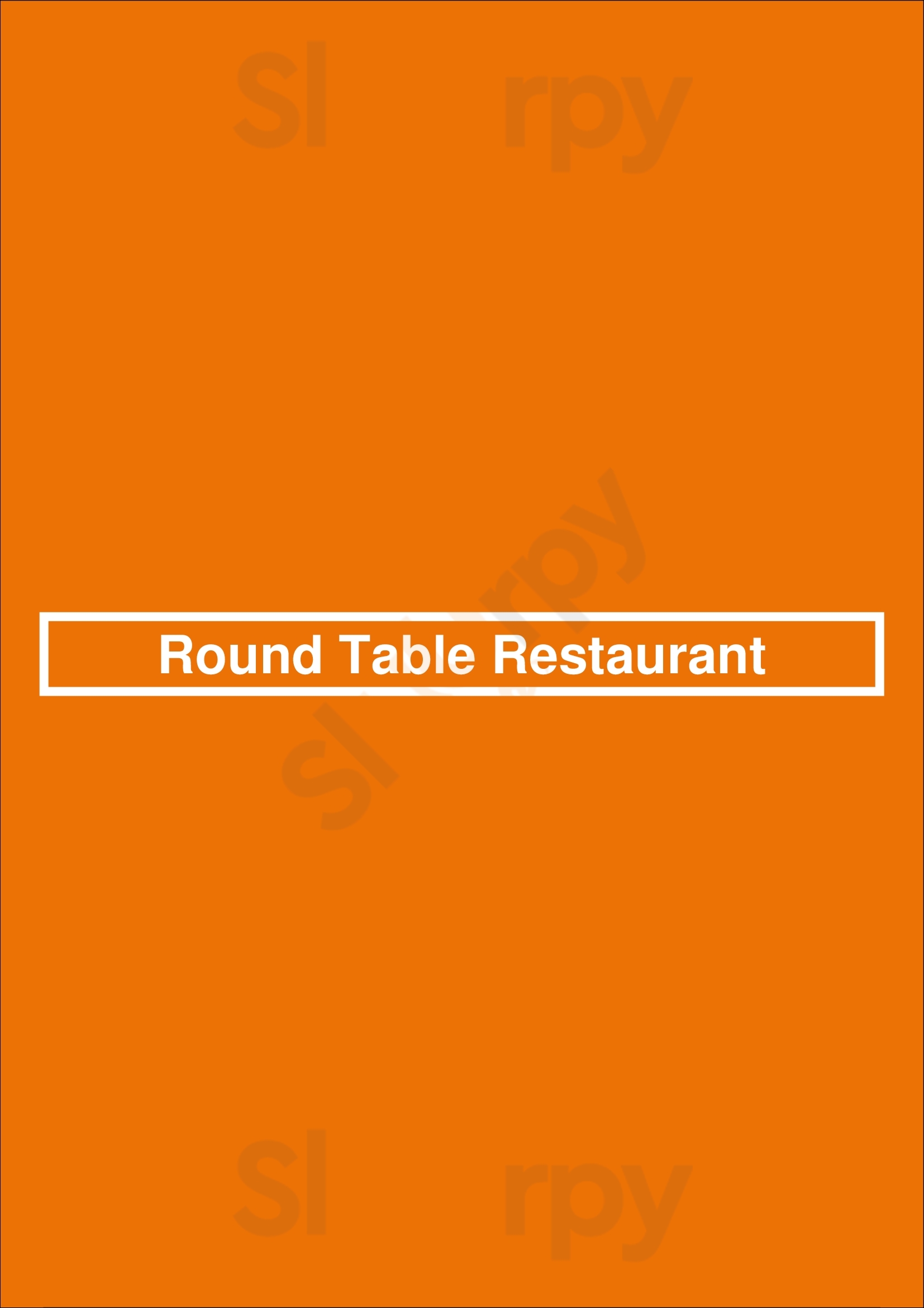 Round Table Restaurant New York City Menu - 1