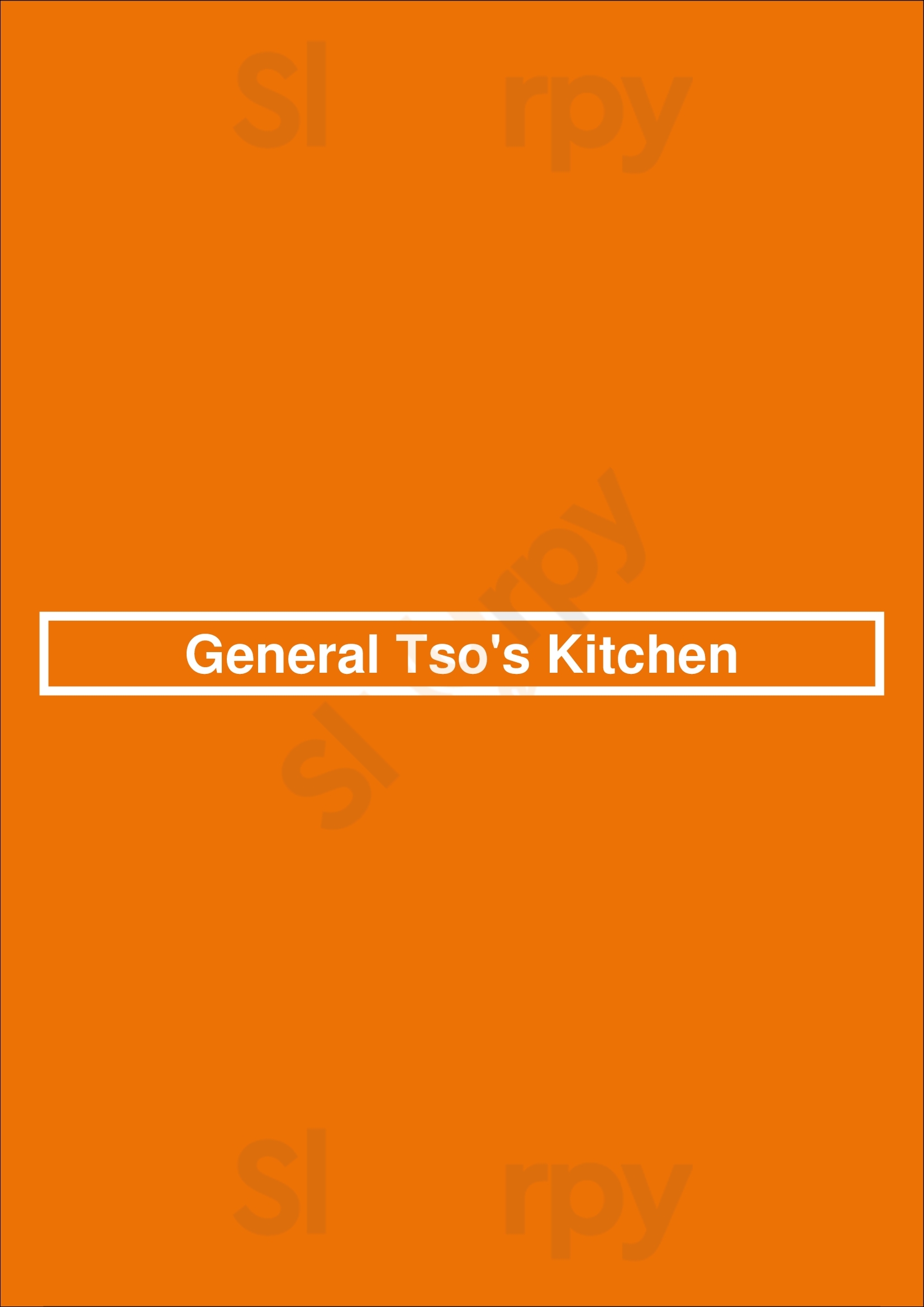 Main Menu - General Tso's Kitchen