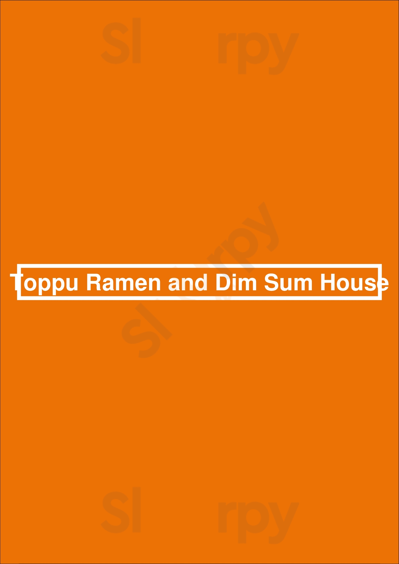 Toppu Ramen And Dim Sum House San Francisco Menu - 1