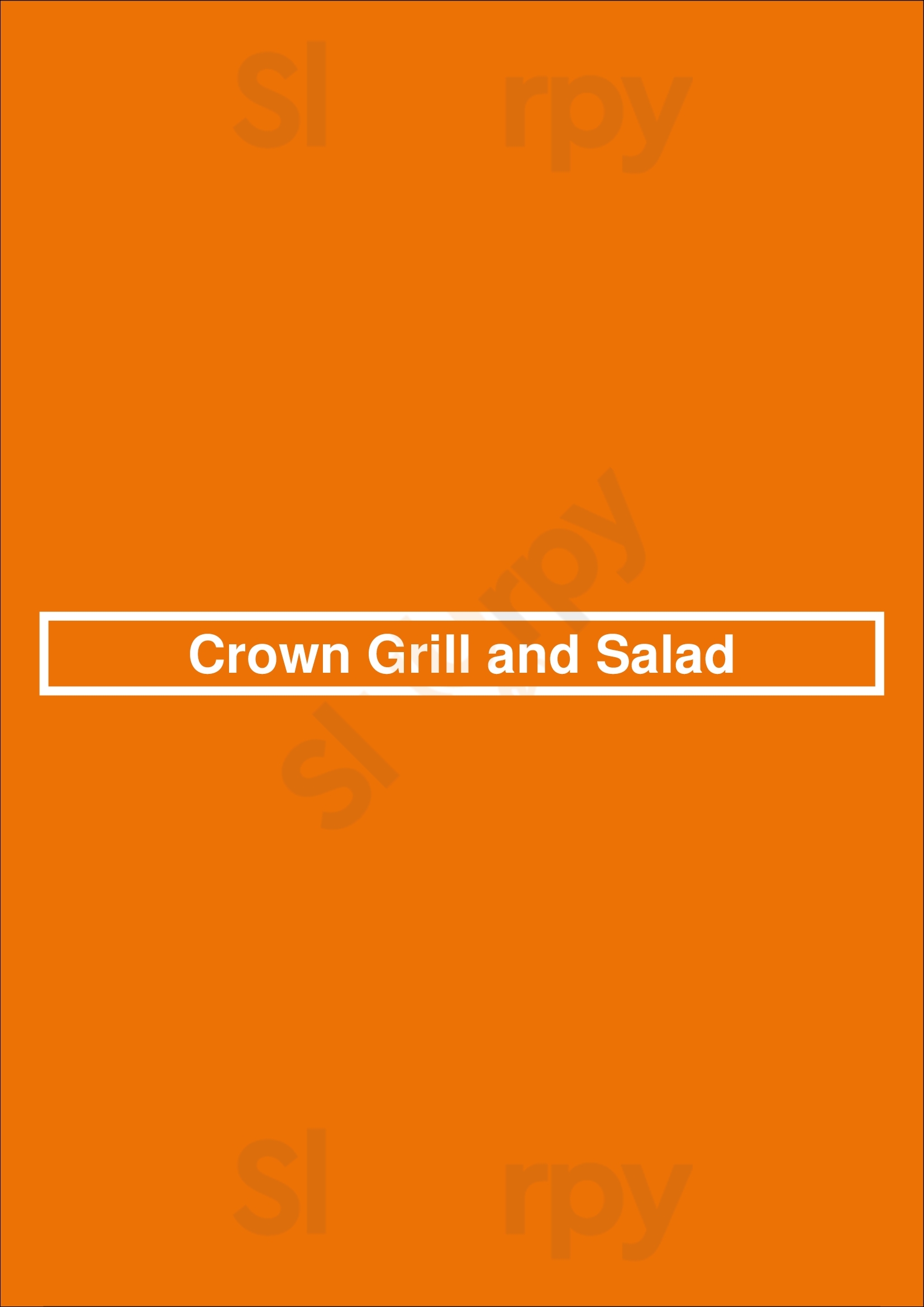 Crown Grill And Salad Brooklyn Menu - 1