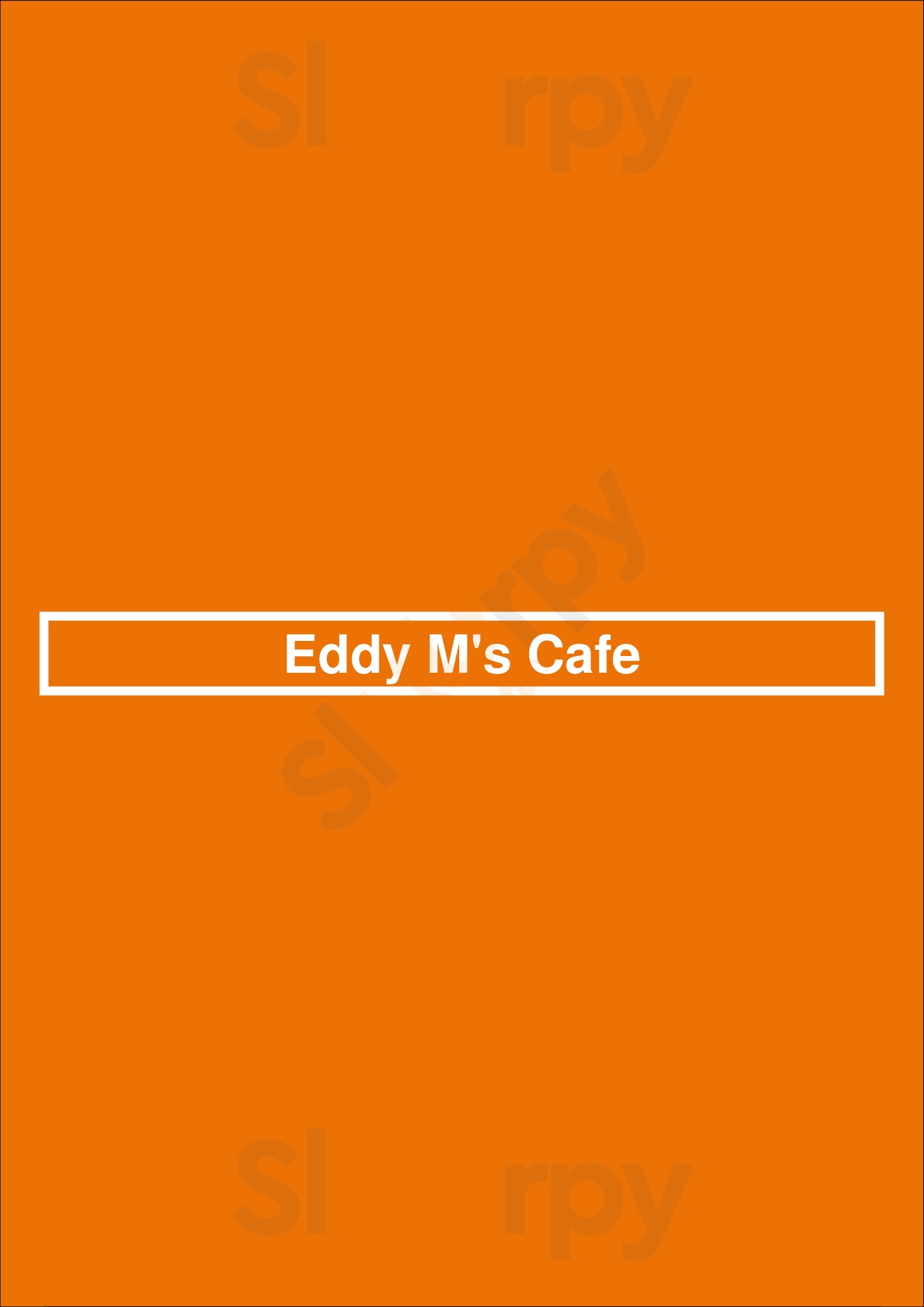 Main Menu - Eddy M's Cafe