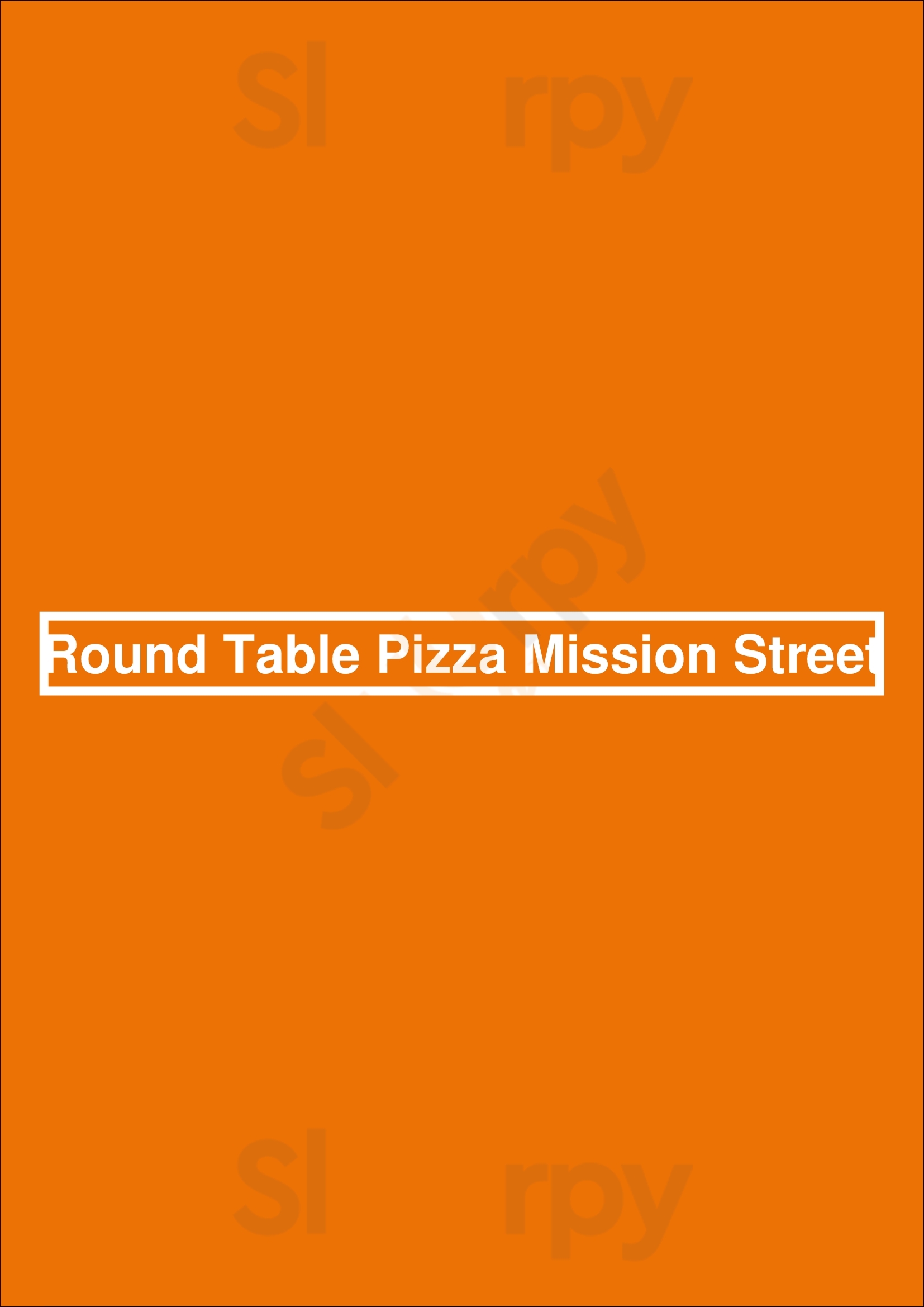 Main Menu - Round Table Pizza Mission Street