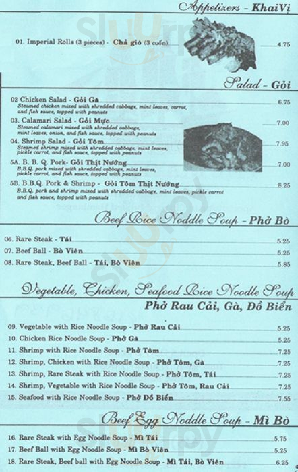 Main Menu - Mayflower Restaurant