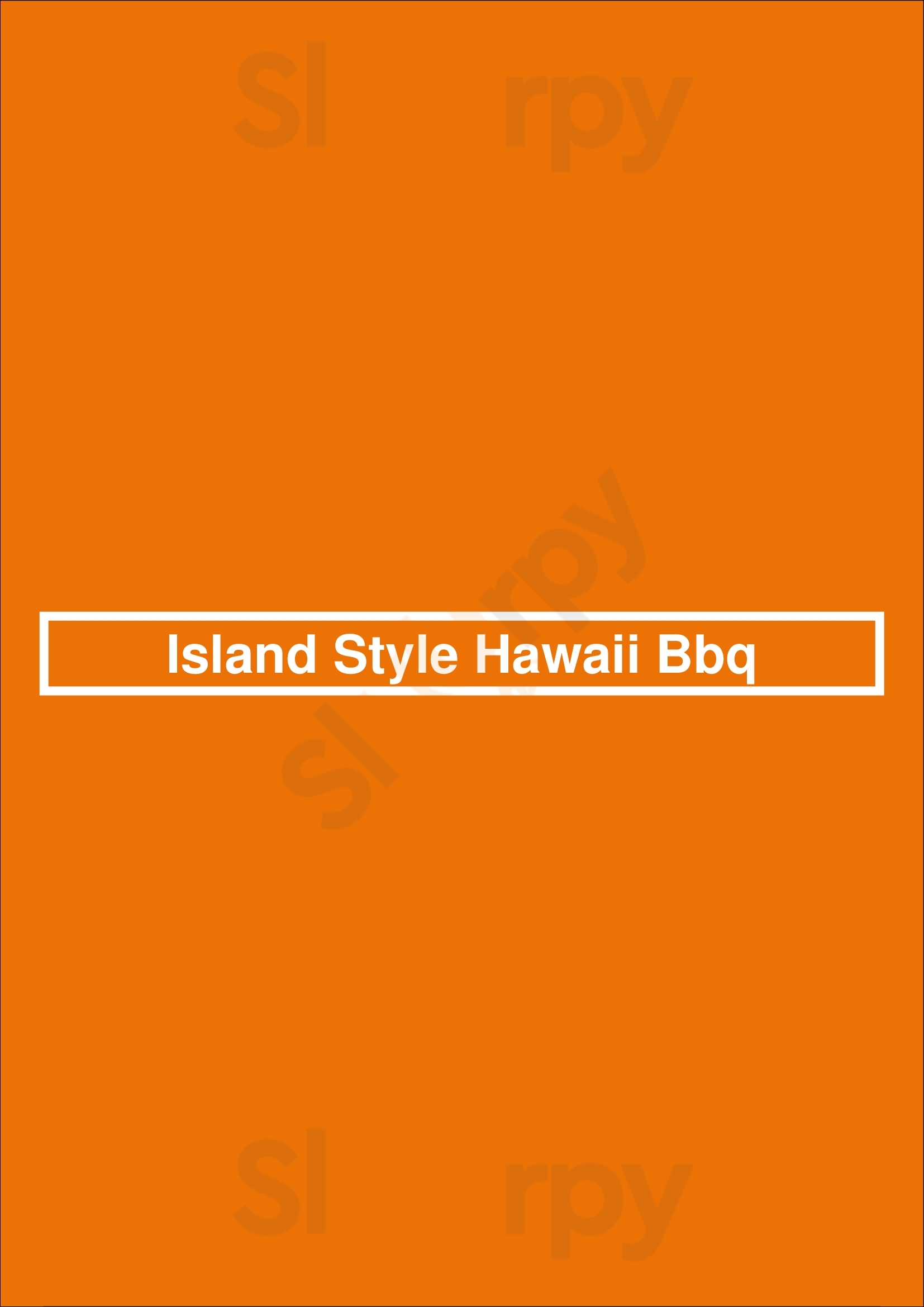 Island Style Hawaii Bbq San Diego Menu - 1